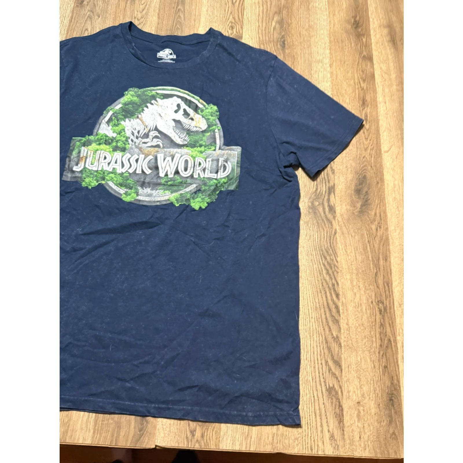 Vintage Jurassic Park Shirt Men's 2XL Blue Short Sleeve Graphic Print T-Shirt Crew Neck Blue White Green Jurassic World Theme Mens Size US XXL / EU 58 / 5 - 4 Thumbnail