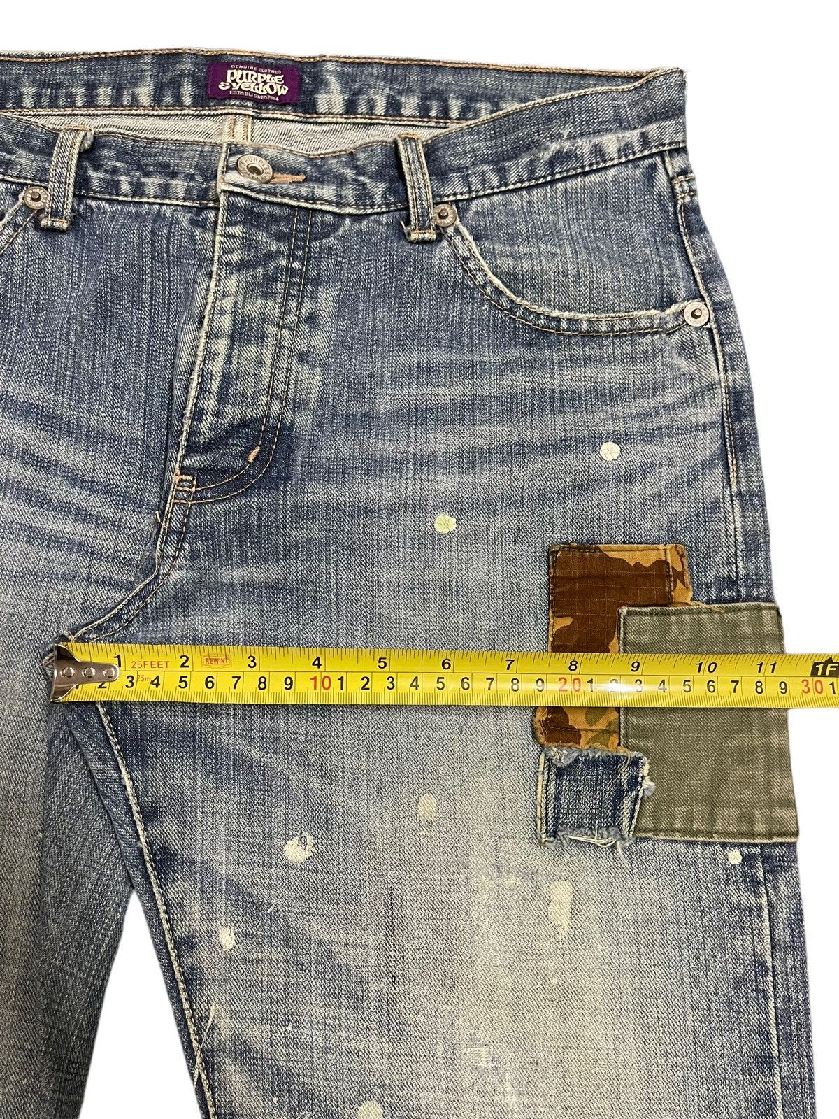 Purple Brand Vintage Japanese Brand Faded Wash Painted Wide Leg Jeans Size US 32 / EU 48 - 14 Thumbnail