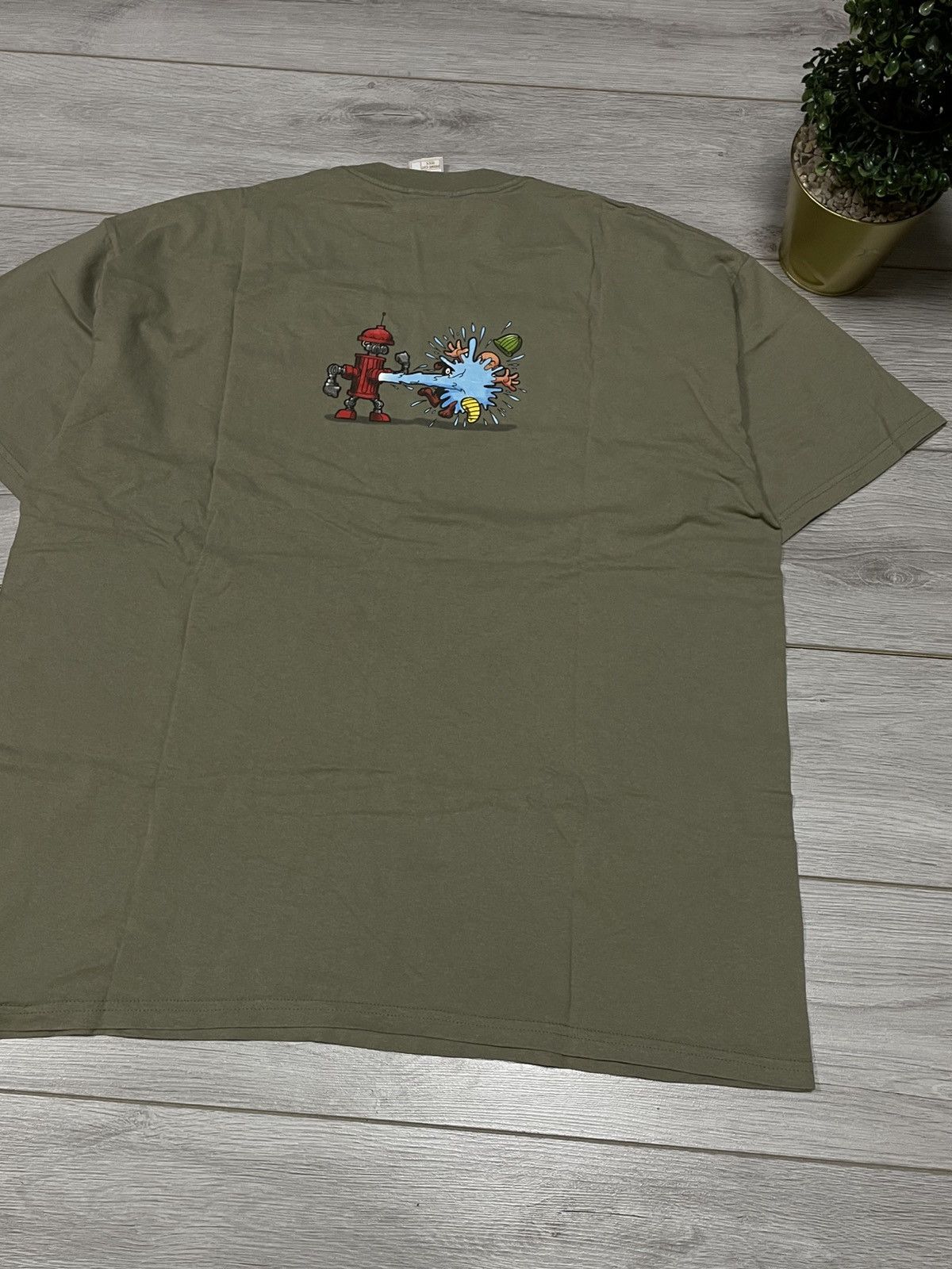 Vintage To The Edge USA humor Hydrant skate graphic oversize tee Size US XXL / EU 58 / 5 - 9 Thumbnail