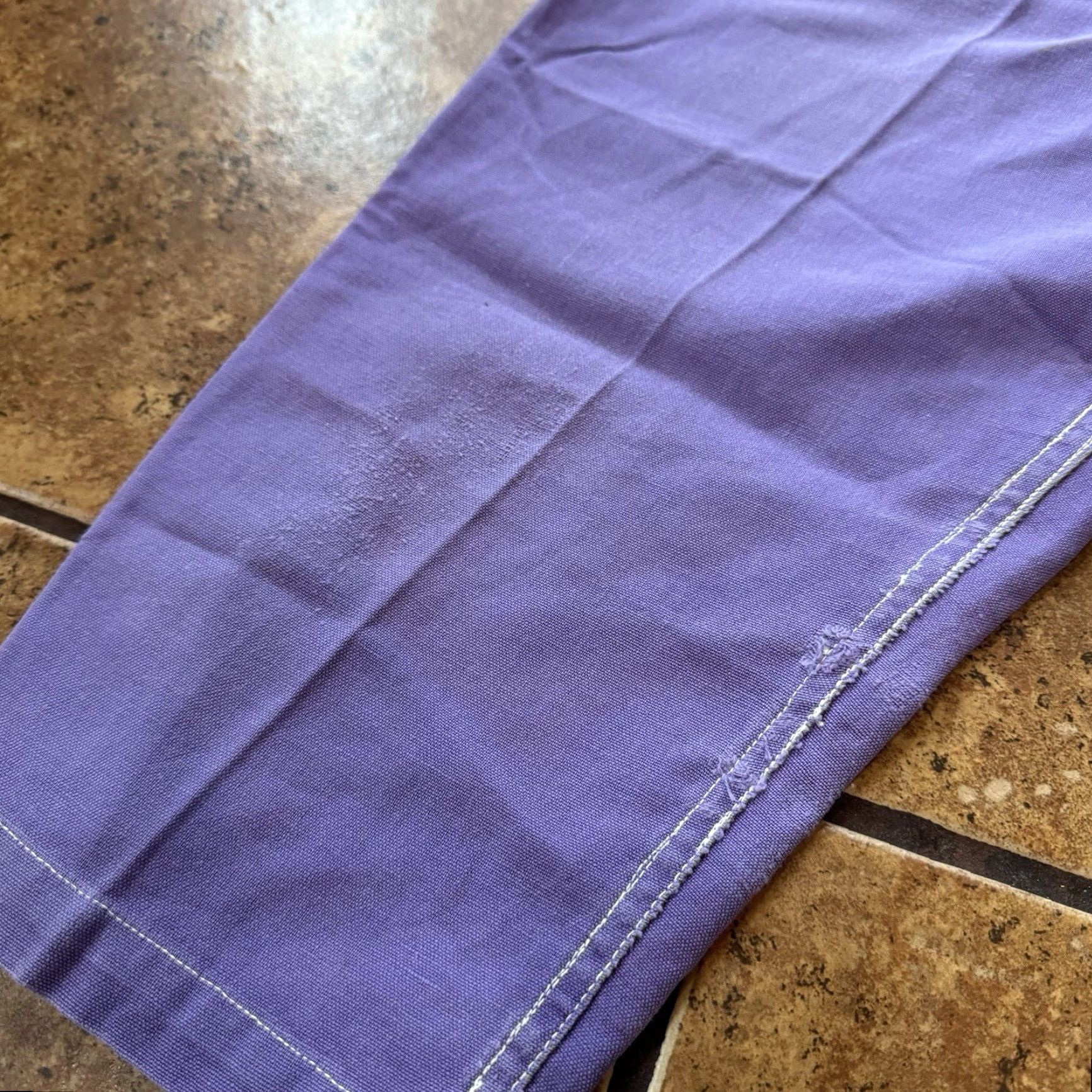 Denime Ranch Maid Denim 1950s Side ZIP Pants Women’s 24x19 Clam Digger 26 in. Regular Inseam 22” Vintage Mens/ Womens? Size 26" / US 2 / IT 38 - 4 Thumbnail