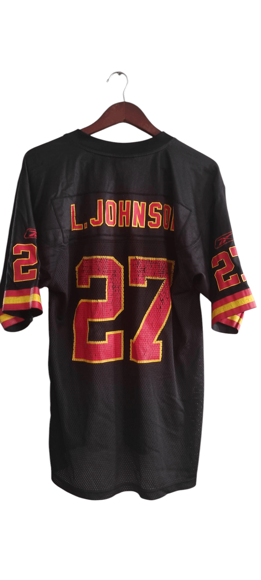 NFL × Reebok × Vintage Reebok NFL Kansas City Chiefs L Johnson #27 Mesh Jersey Size US M / EU 48-50 / 2 - 2 Thumbnail