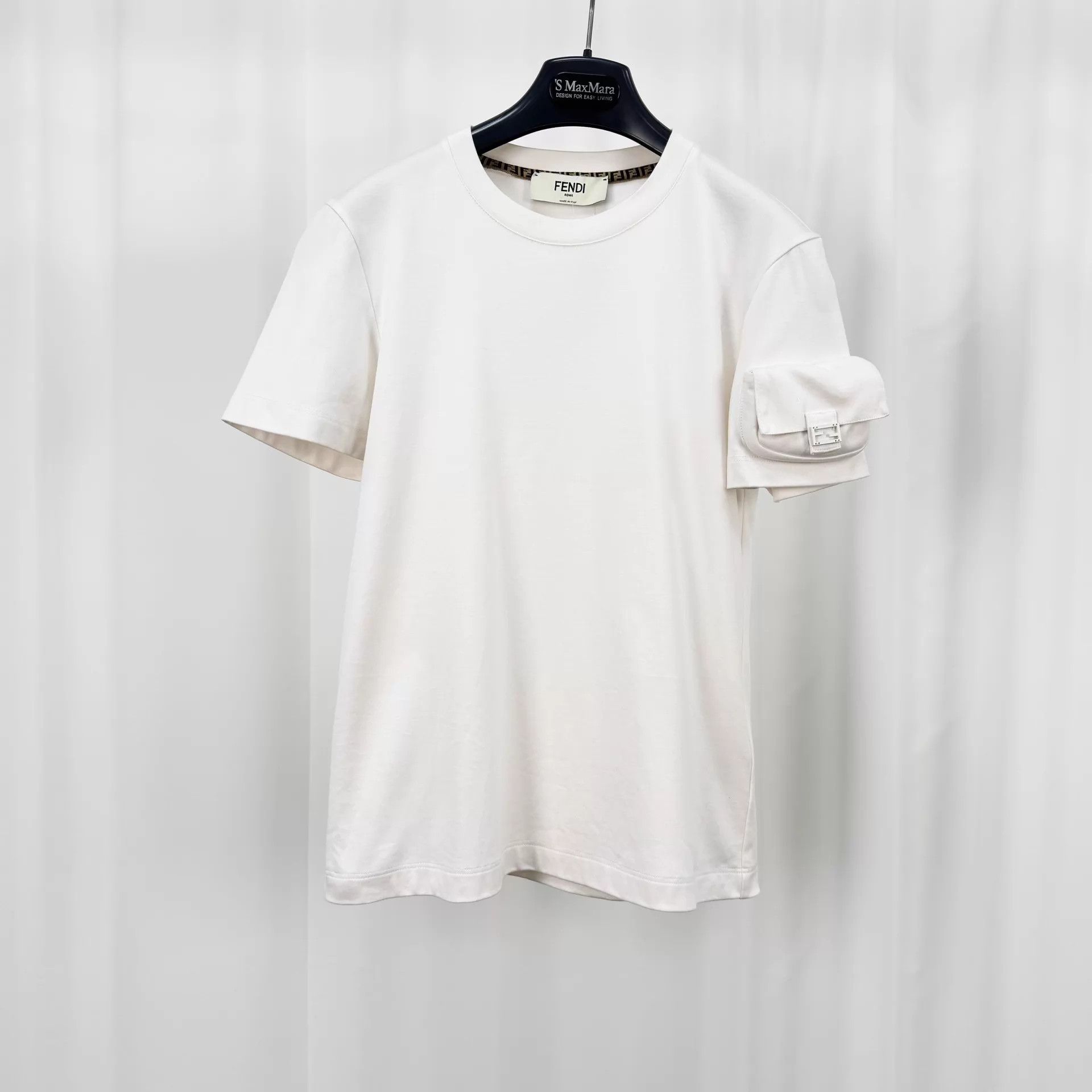 Fendi Fendi Double F Arm Pocket Short Sleeve T-Shirt XS Size XS / US 0-2 / IT 36-38 - 1 Thumbnail
