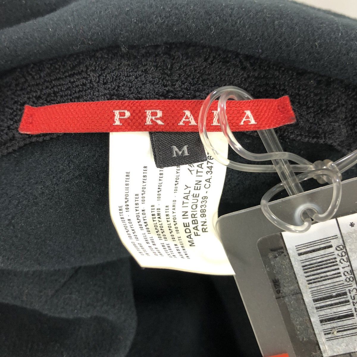 Prada Prada 🇮🇹 black techno logo insulated trapper cap M NWT Size ONE SIZE - 2 Thumbnail
