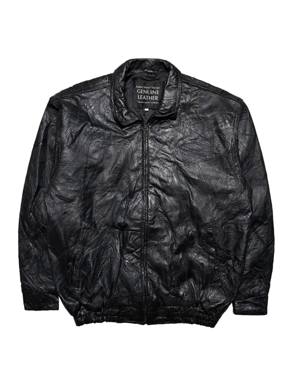 Italian Designers Lemaire Our Legacy 2000S ITALIAN STONE DESIGN NAVARRE LEATHER PATCHWORK JACKET Grailed