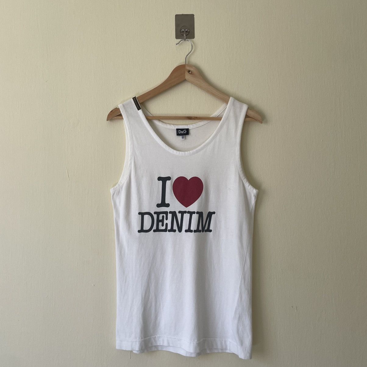 Vintage Dolce & Gabbana I ❤️ Denim Tank Top