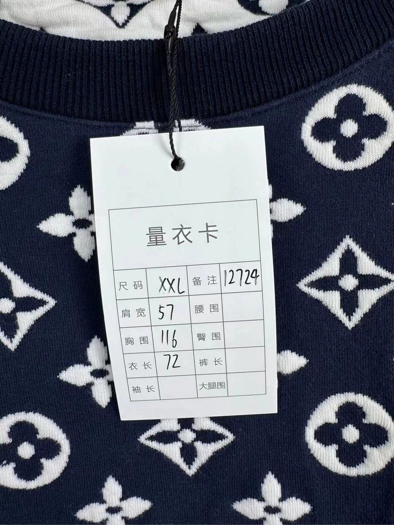 Louis Vuitton Louis Vuitton Patchwork LOGO-covered knitted sweatshirt Size US XXL / EU 58 / 5 - 6 Thumbnail