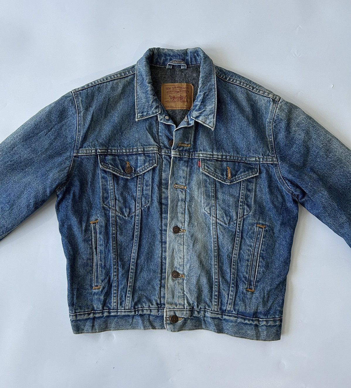 LVC × Levi's VINTAGE 90s LEVI’s BLANKET LINED DENIM TRUCKER JACKET Size US L / EU 52-54 / 3 - 3 Thumbnail