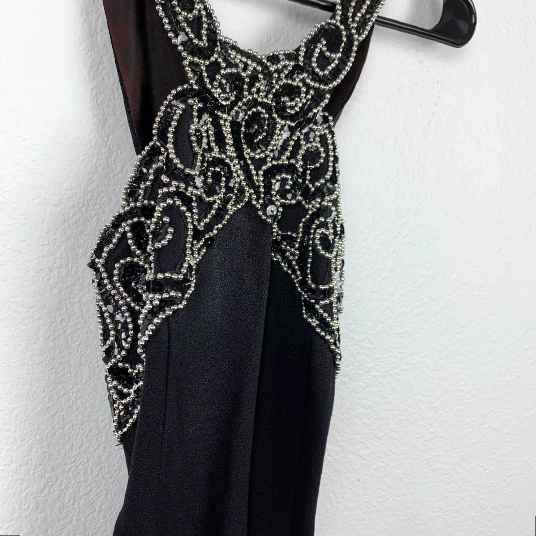 Vintage VINTAGE Blondie and Me 90s Black Bling Maxi Dress Prom 3/4 Sleeves (Juniors) Womens Size XS / US 0-2 / IT 36-38 - 3 Thumbnail