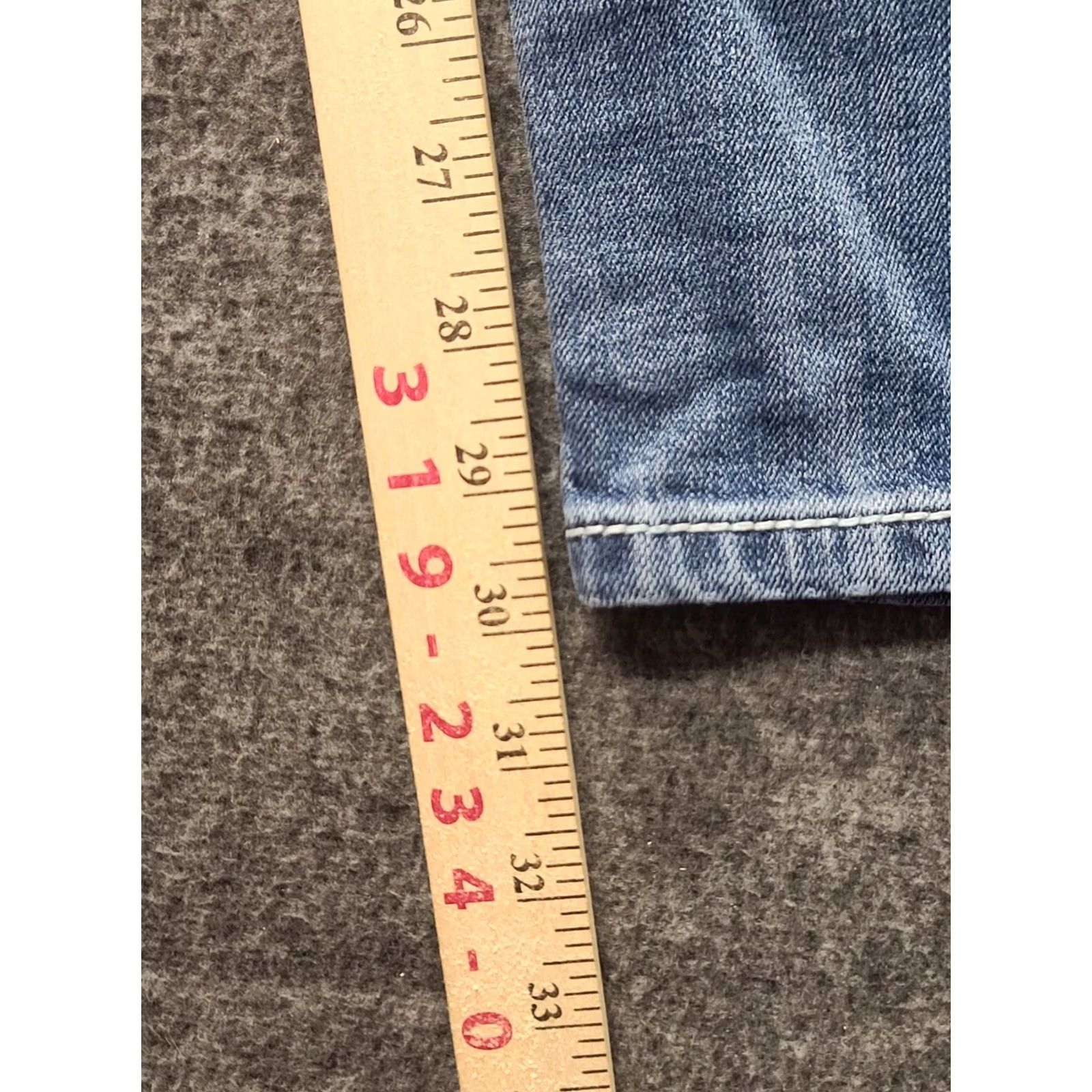 Miss Me VINTAGE Miss Me Jeans Womens 26x30 Skinny Fit Signature Rise Distressed Stretch Thrashed Jeans Blue 5-Pocket Design Women Boys Girls Mens Size 26" / US 2 / IT 38 - 6 Thumbnail