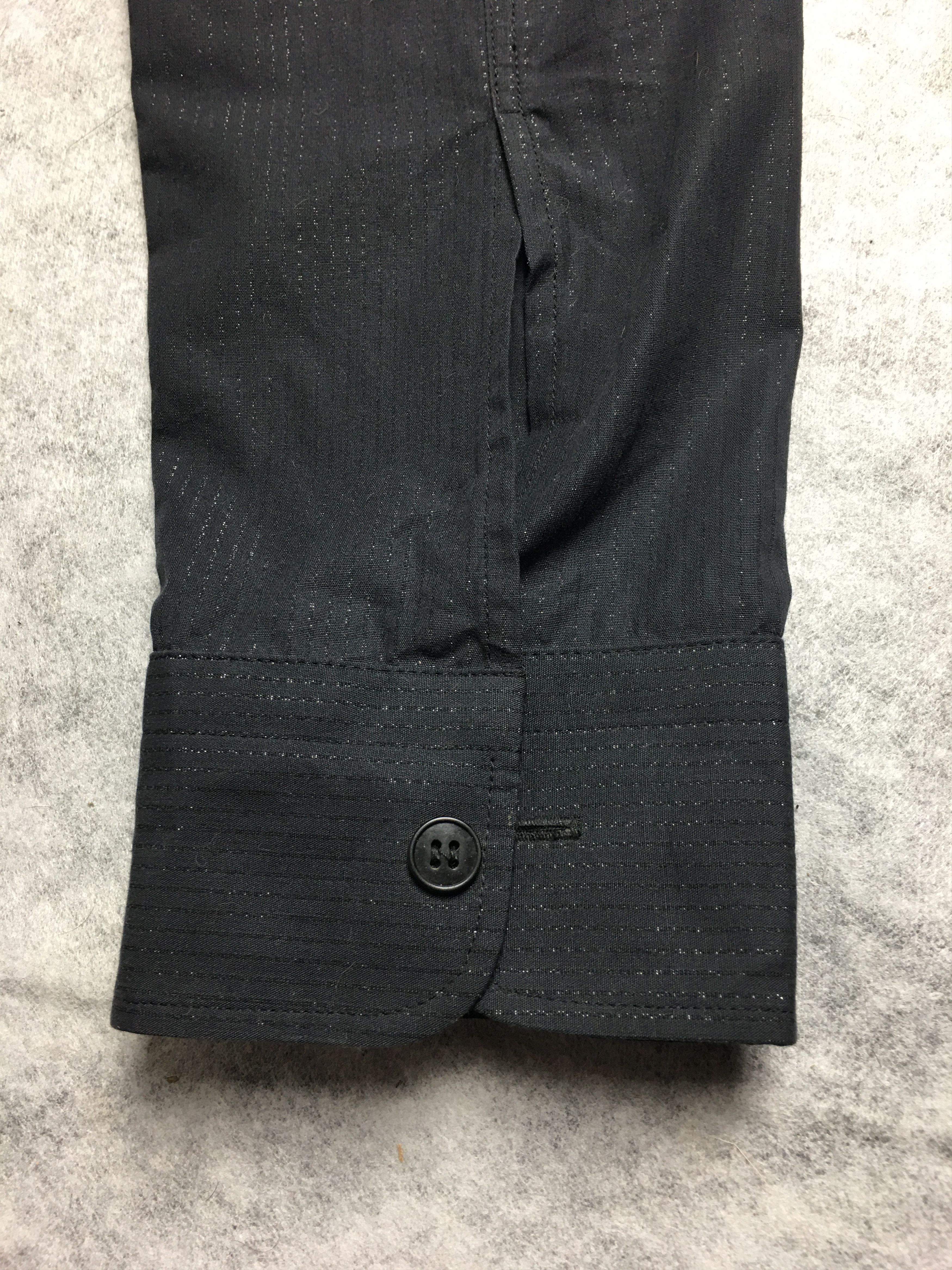 agnes b. Agnes b. Homme Black Cotton Metal Striped Shirt EU 42 Size 42R - 5 Thumbnail
