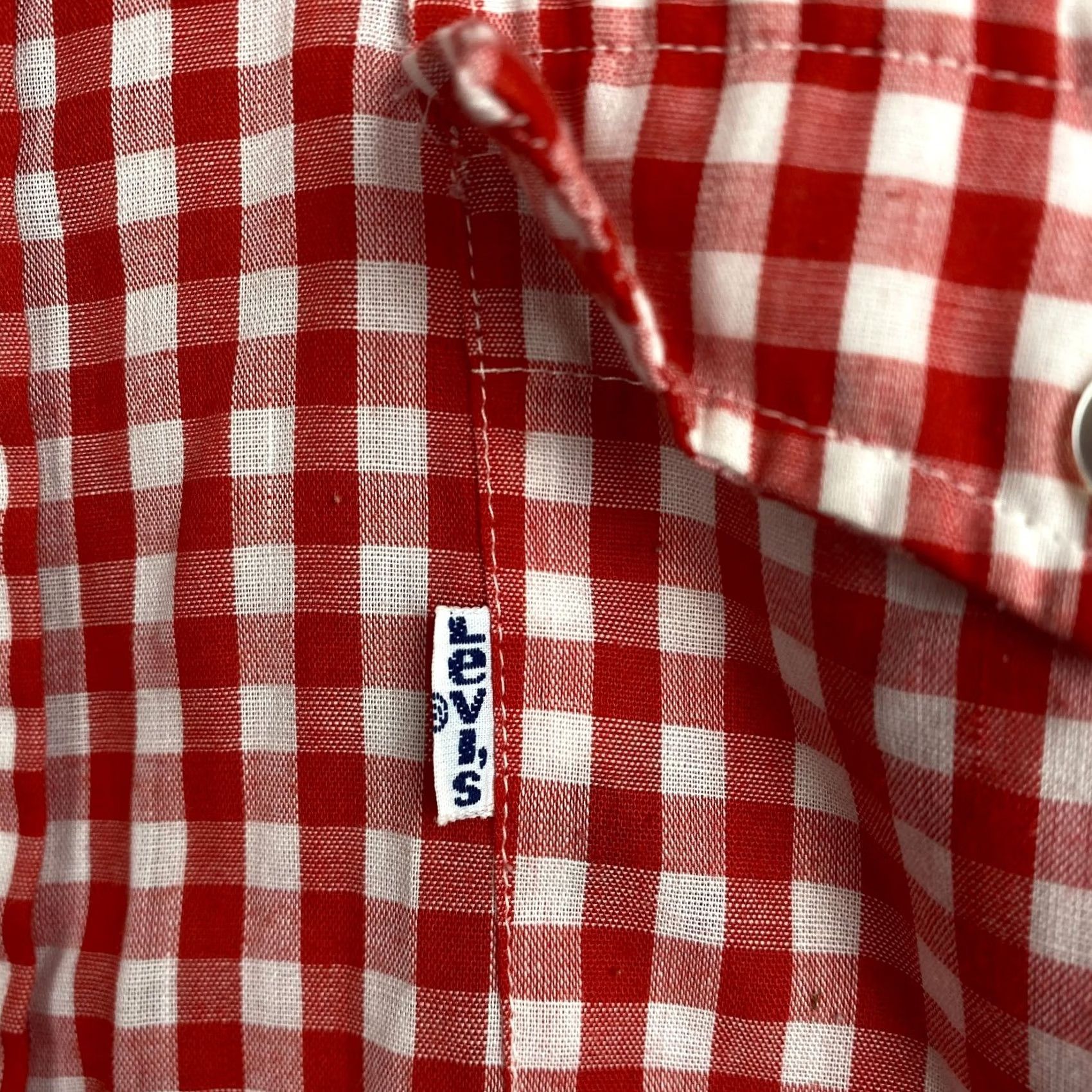 Levi's VTG Levi's Button-Up Shirt Plaid Red Cotton Polyester M/L Size US M / EU 48-50 / 2 - 2 Thumbnail