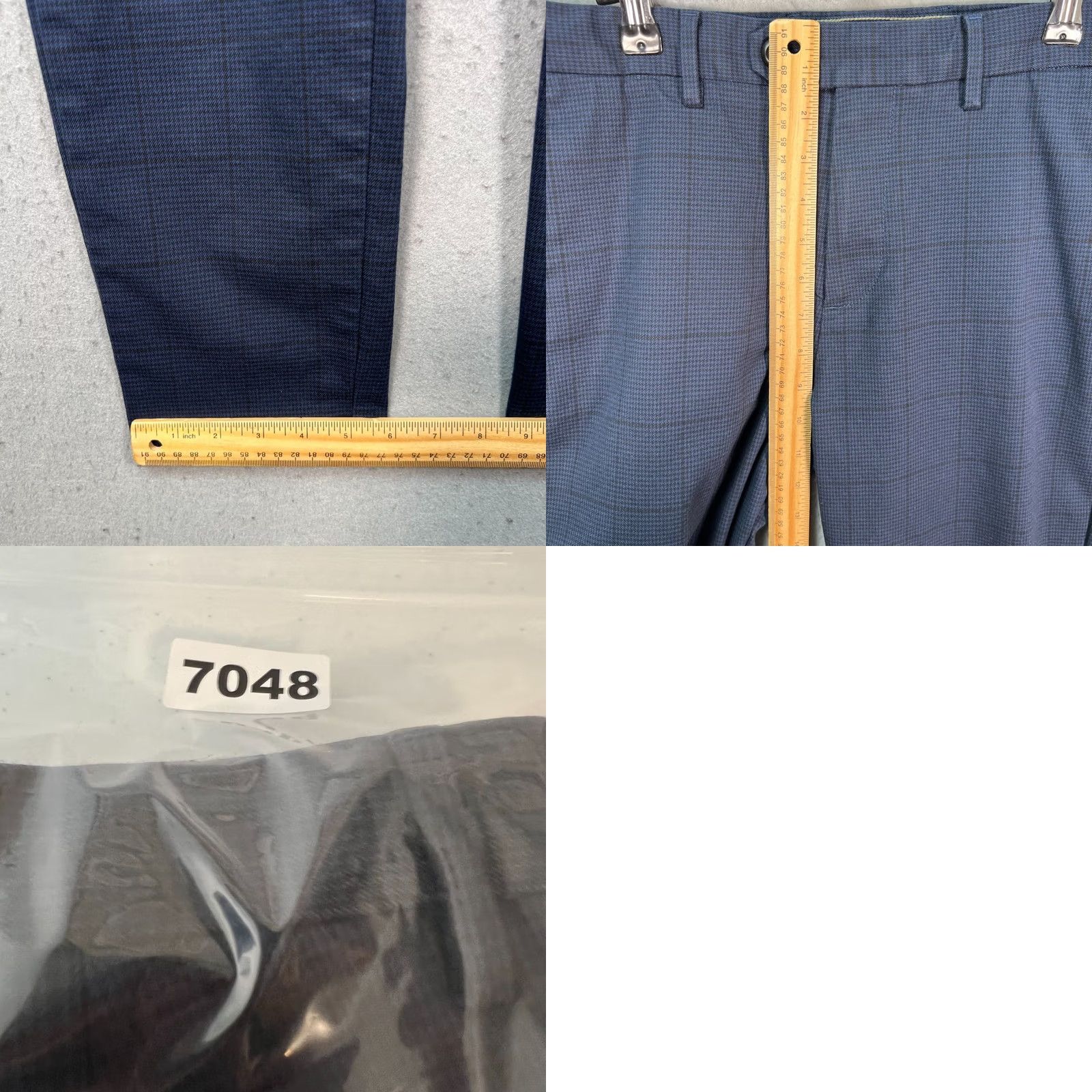 Banana Republic Banana Republic Mens Pants Slim Tapered Fit Navy Plaid Dress Pants 30 x 28 Slim GPA Size US 30 / EU 46 - 8 Thumbnail