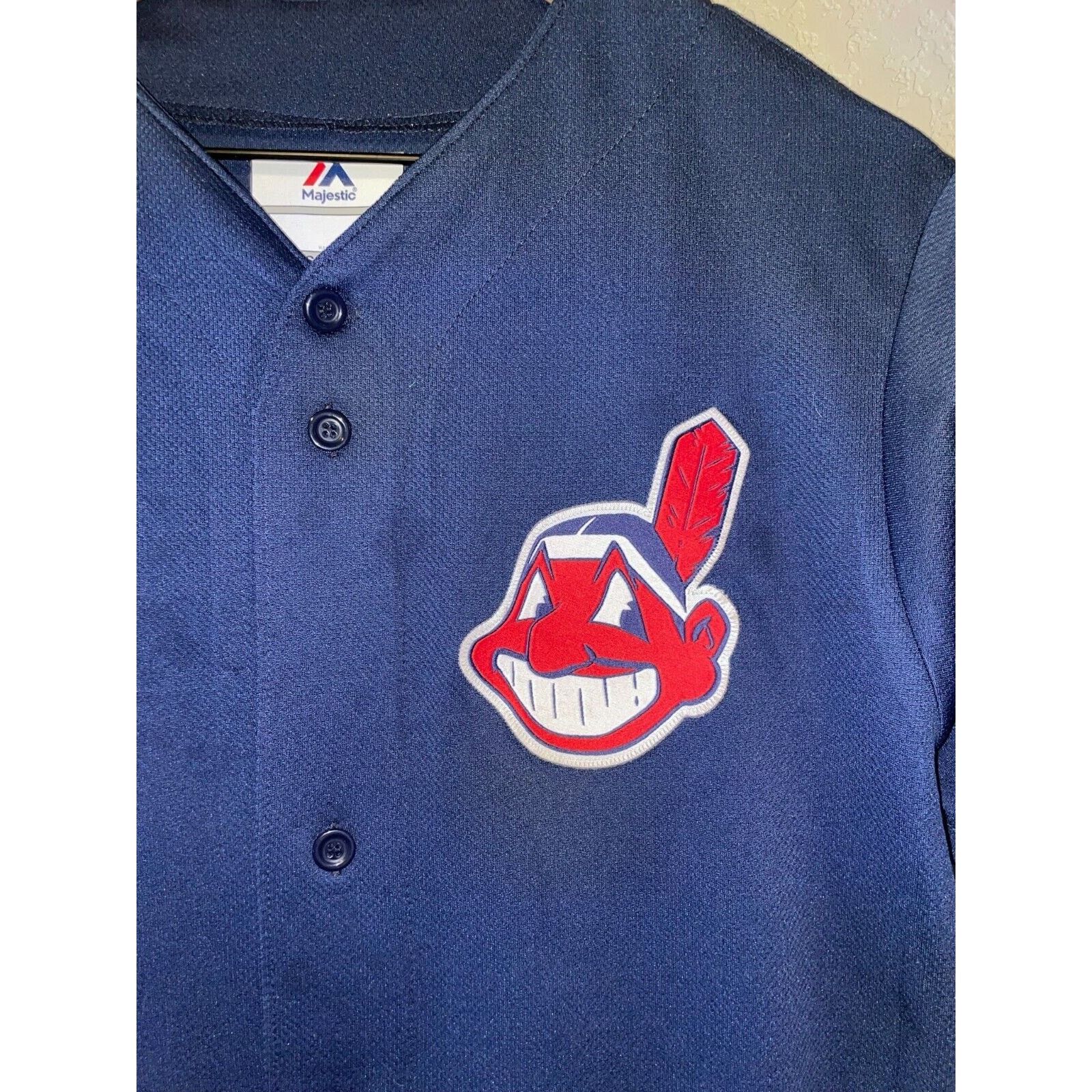Majestic MLB Cleveland Indians Jersey Baseball Blue Active Top Small Size US S / EU 44-46 / 1 - 3 Thumbnail