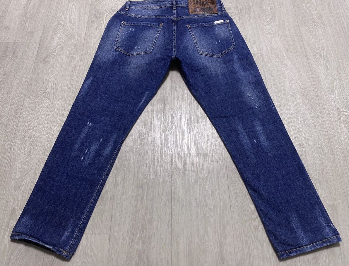 Dsquared2 Dsquared2 Distressed Washed Torn Denim Jeans Big Leather Tag Size US 38 / EU 54 - 3 Thumbnail