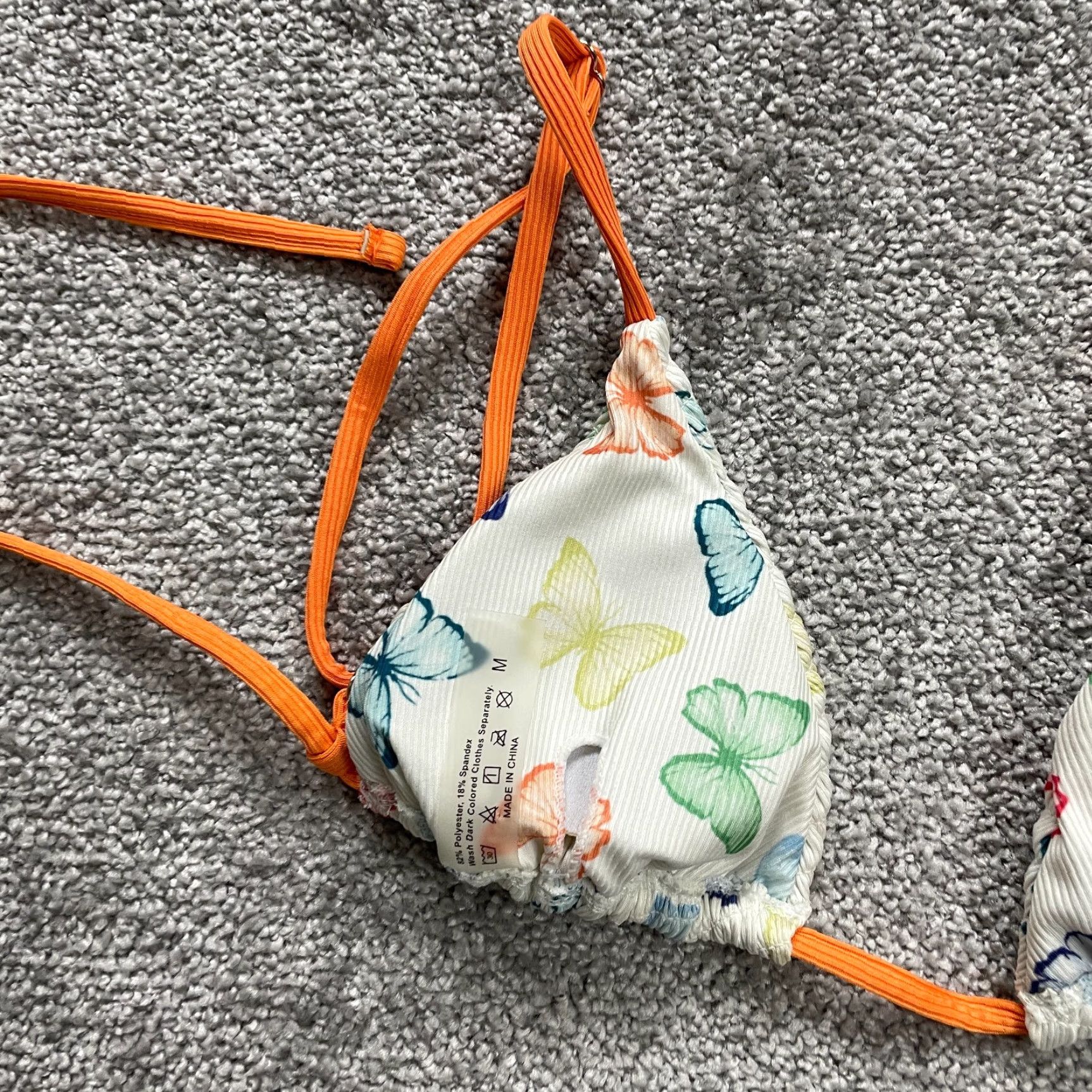 Triangl Unbranded Swimwear Top Women Multicolor Butterfly Triangle Padded M-Size Bikini Size M / US 6-8 / IT 42-44 - 7 Thumbnail