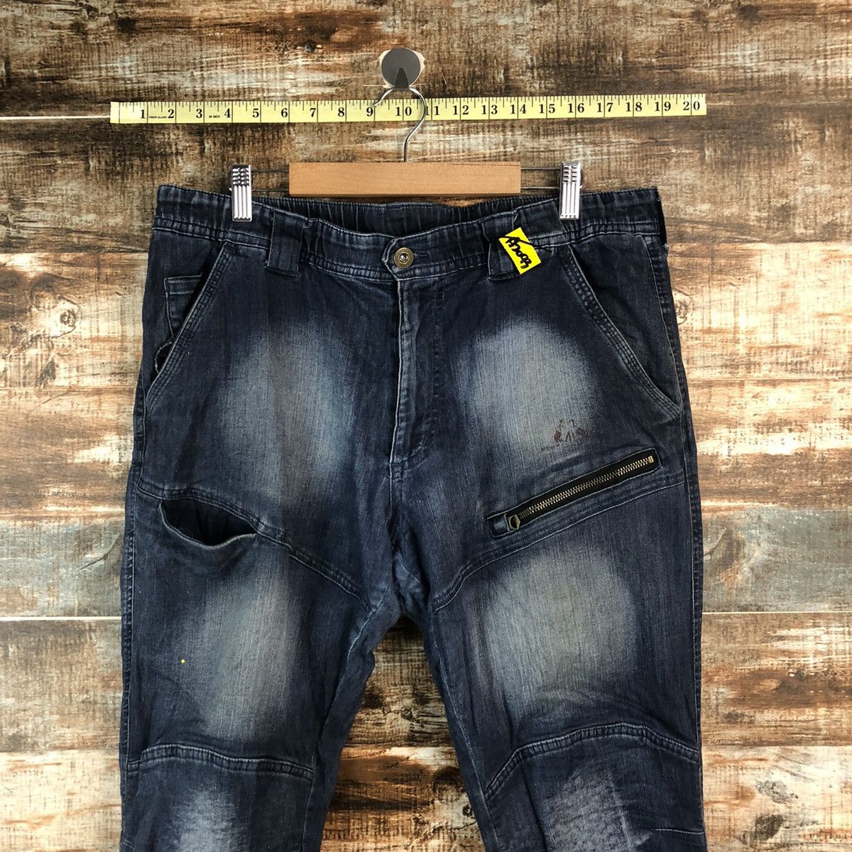 Japanese Brand Japanese Brand Blue Distressed Denim Pants #A2093 Size US 35 - 4 Thumbnail