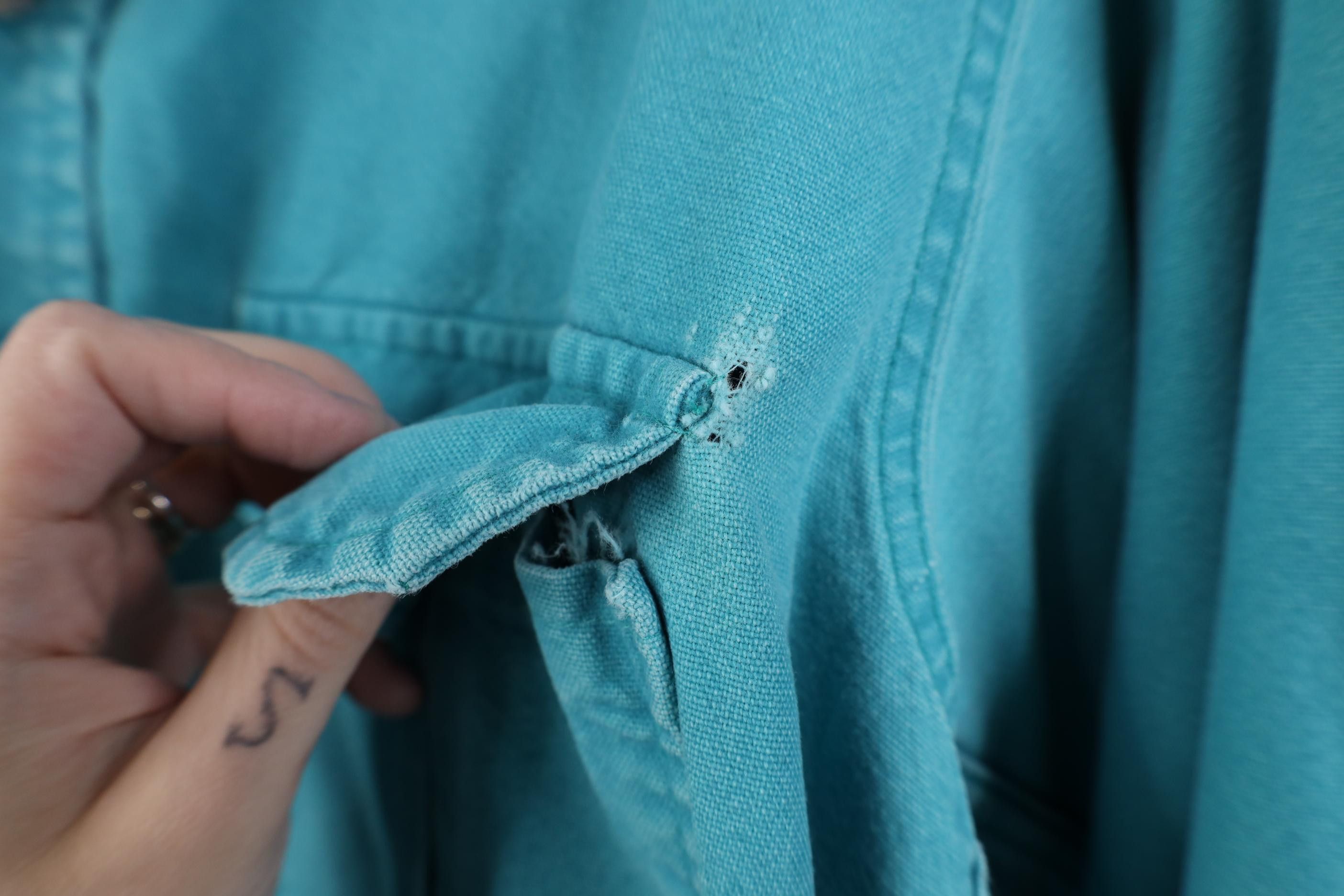 Cabelas Vintage 90s Cabelas Chamois Cloth Collared Button Shirt Teal Size US L / EU 52-54 / 3 - 10 Thumbnail