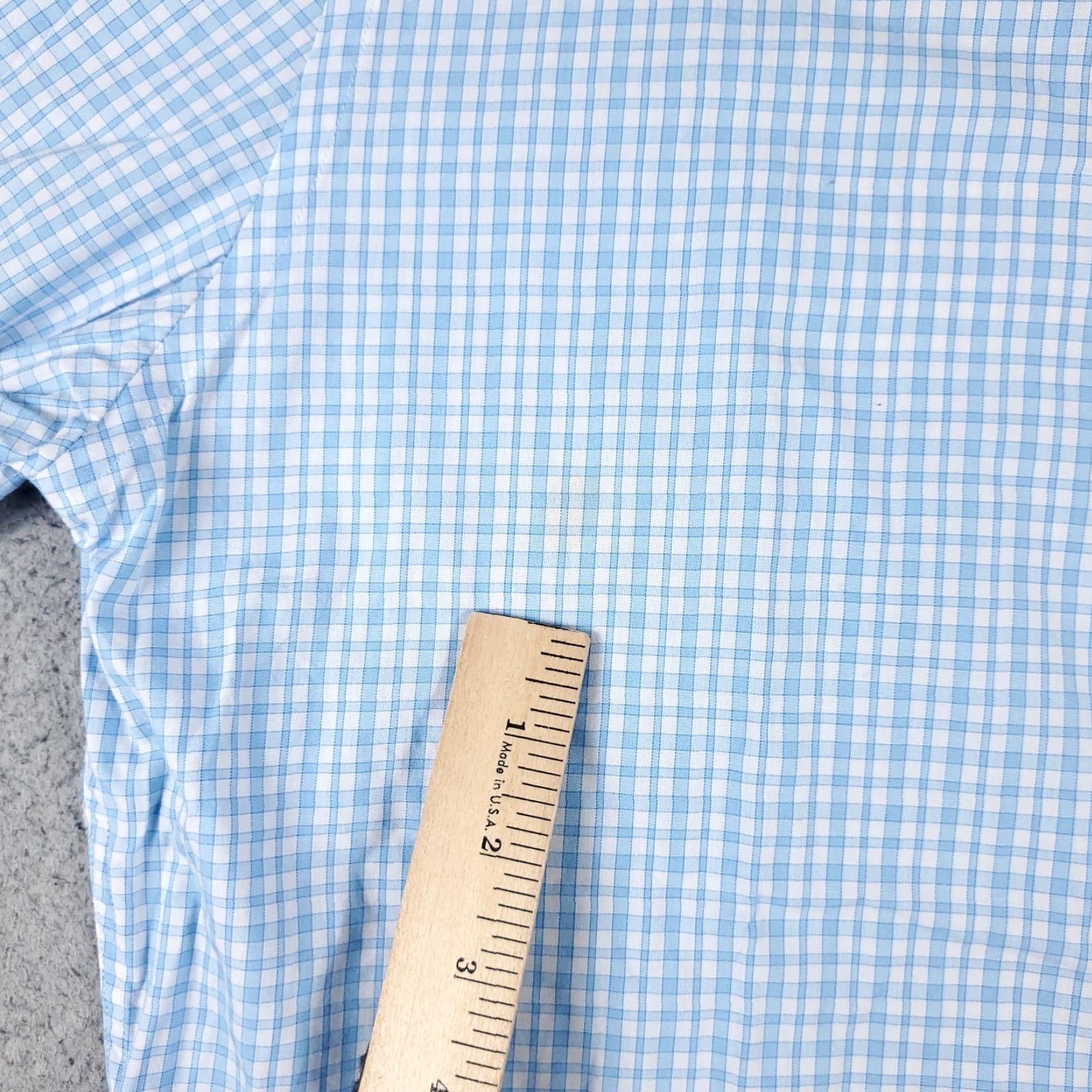 Nautica Nautica Dress Shirt Mens Size 16 Blue Plaid Button-Up Long Sleeve Regular Fit Size 42R - 4 Thumbnail