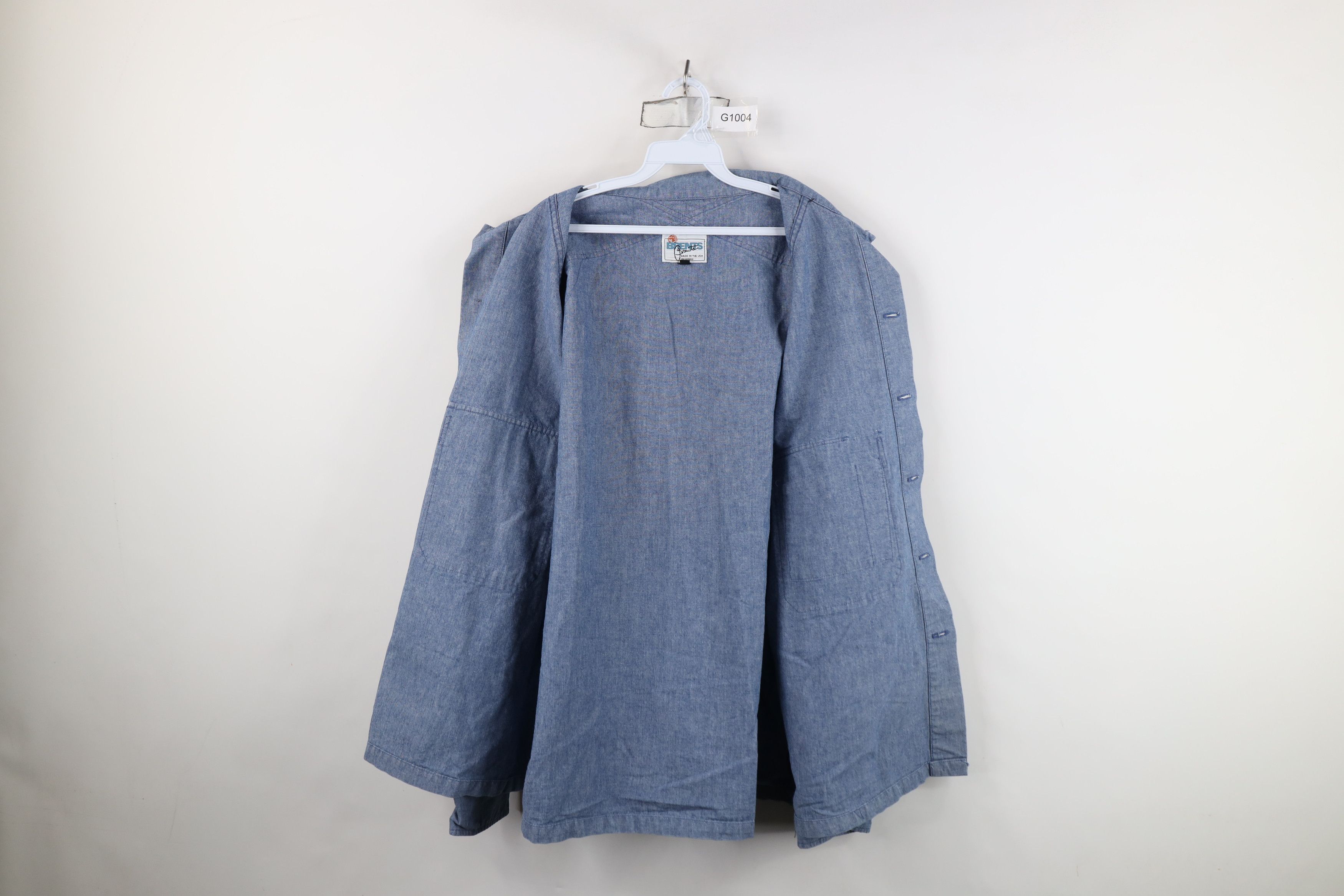 Vintage Vintage 70s Streetwear Chambray Collared Button Shirt Jacket Size US L / EU 52-54 / 3 - 8 Thumbnail