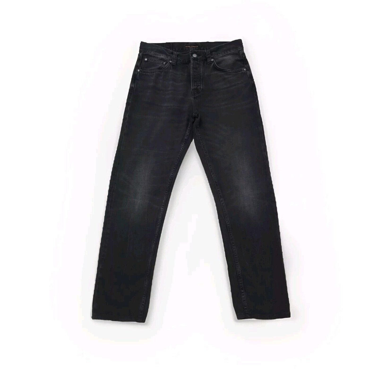 Nudie Jeans Black Denim 31 Waist 32 Length popular