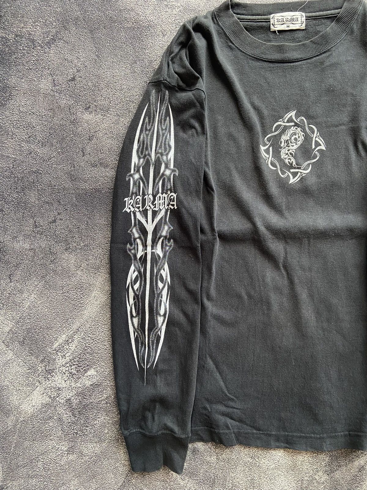Japanese Brand VINTAGE KARMA "KNOW LEDGE AND RECOMMENDATION MY ASS" Size US M / EU 48-50 / 2 - 7 Thumbnail