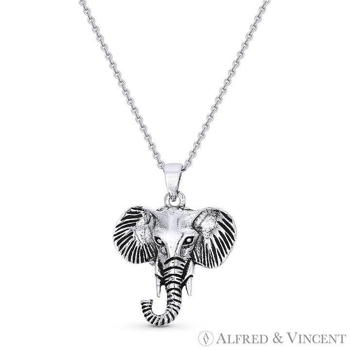 Other Elephant Head Animal Charm Pendant in .925 Sterling Silver Size ONE SIZE - 1 Preview