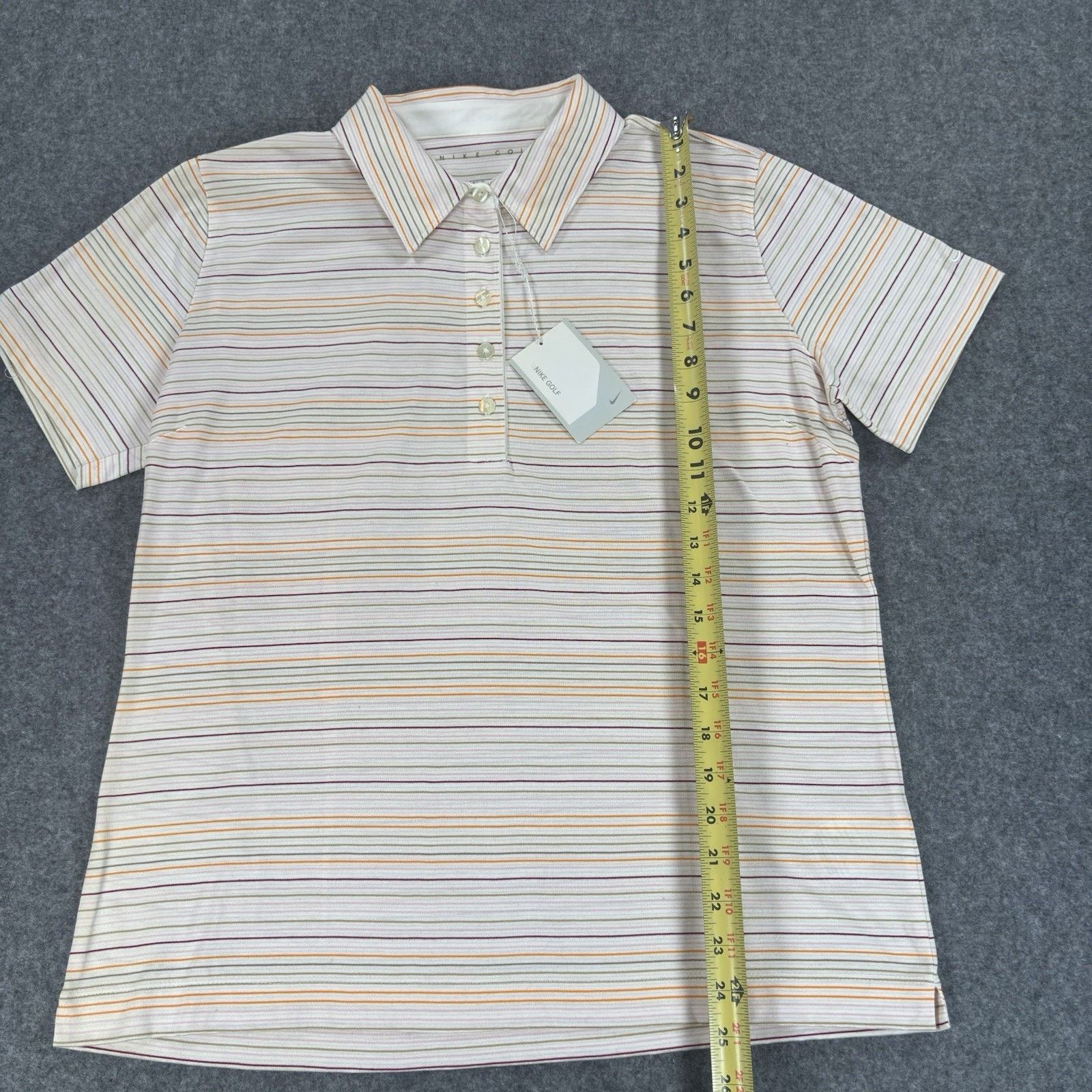 Nike Nike Golf Women's Striped Polo Shirt Sz. XL White Pink Size XL / US 12-14 / IT 48-50 - 9 Thumbnail