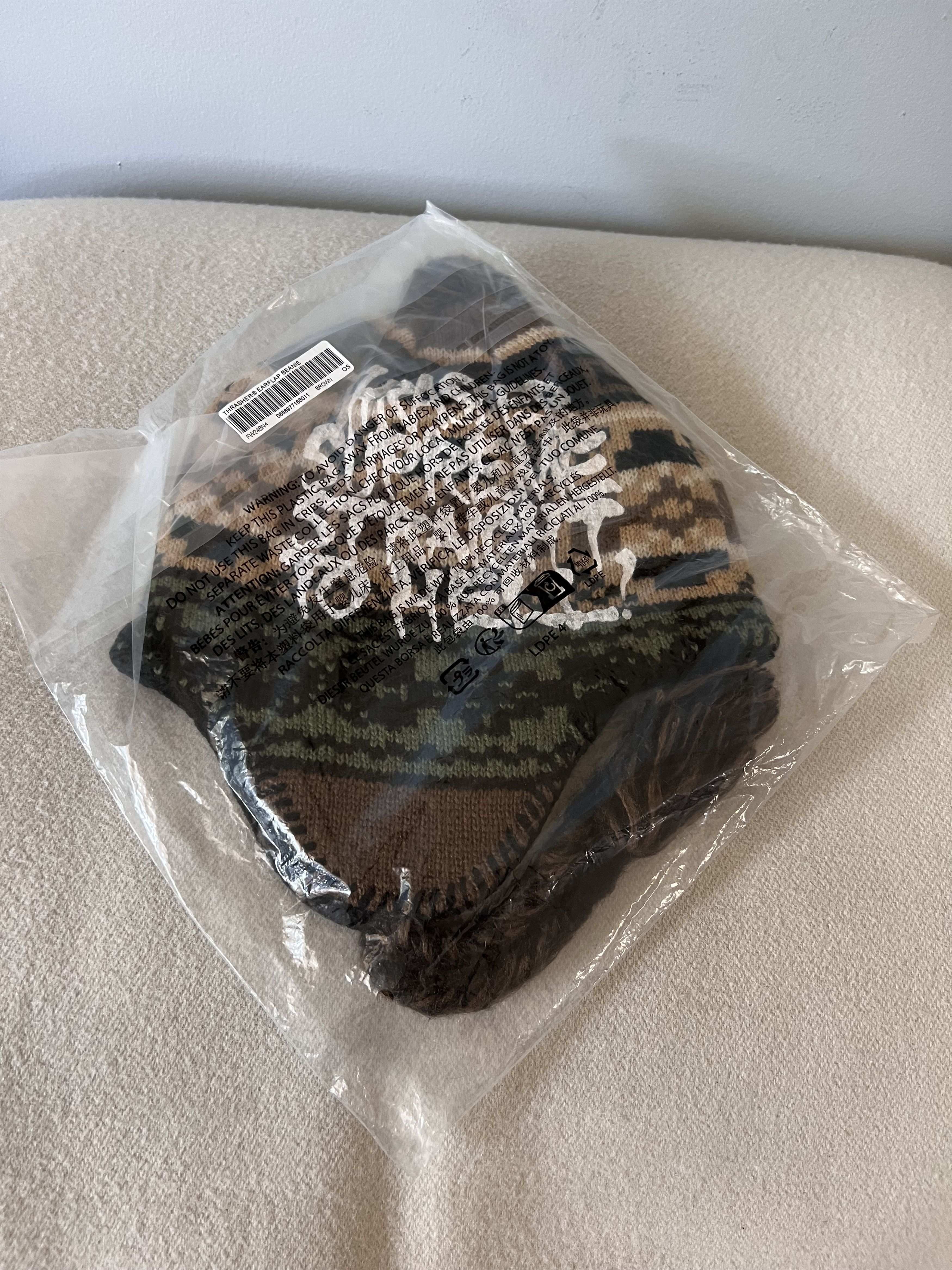 Supreme x Thrasher Earflap Beanie 