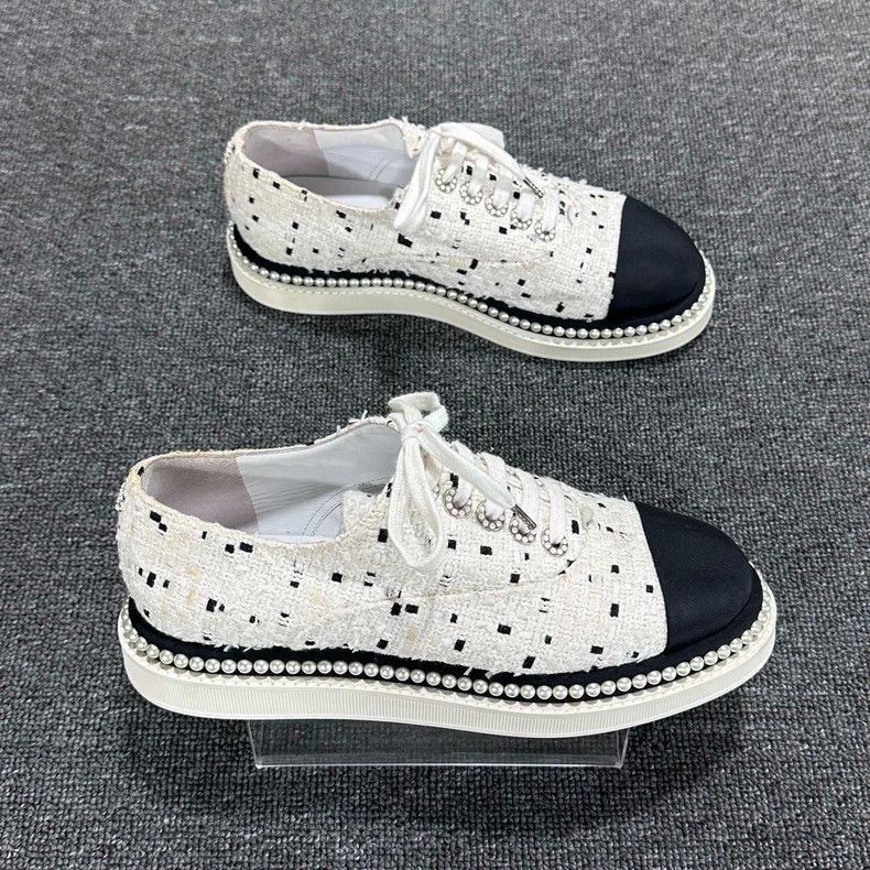 Chanel Chanel Pearl Cap Toe Sneakers -2505 Size US 6.5 / IT 36.5 - 2 Thumbnail