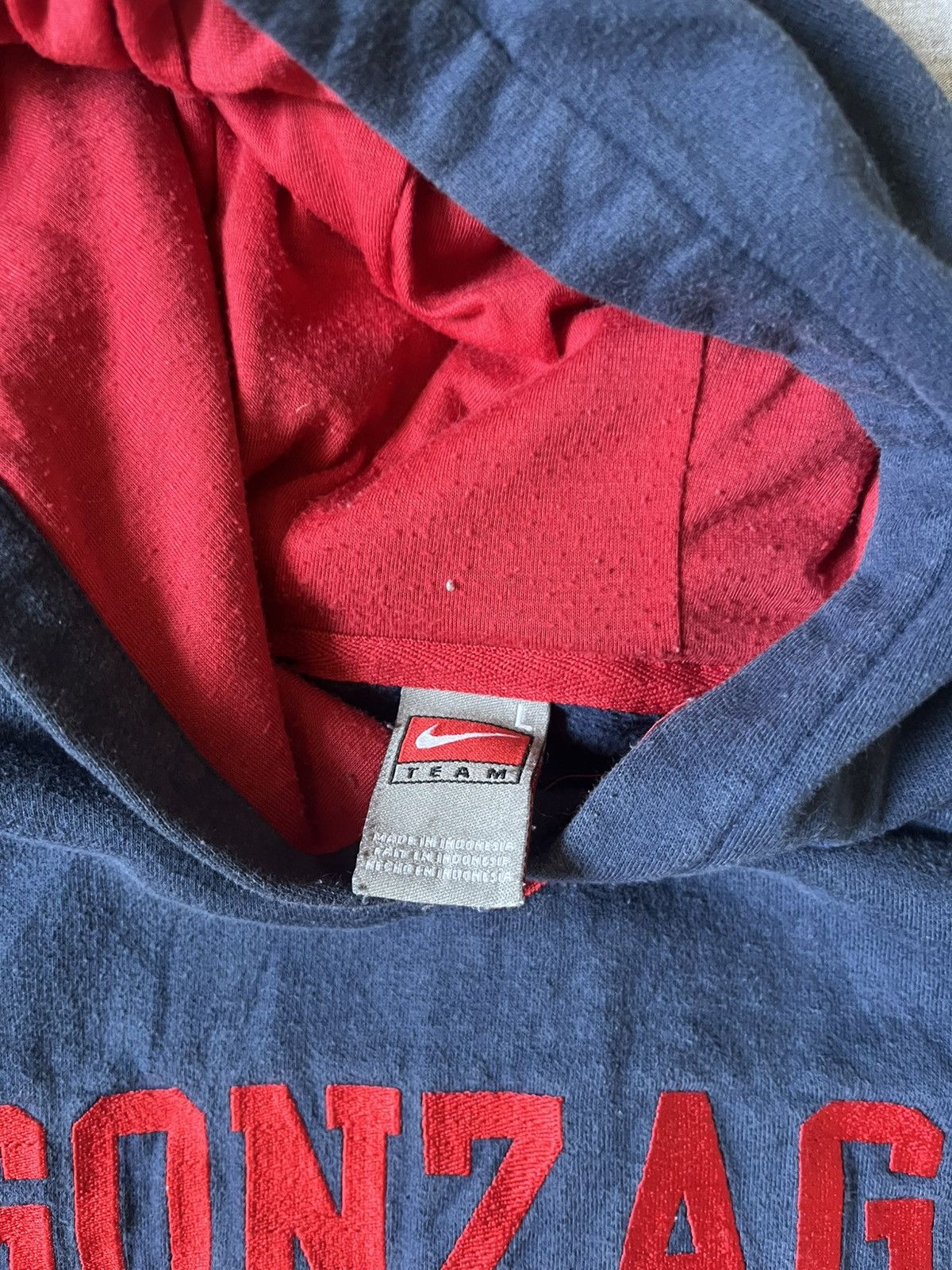 Nike × Vintage Vintage Gonzaga University Hoodie Nike Large Size US L / EU 52-54 / 3 - 7 Thumbnail