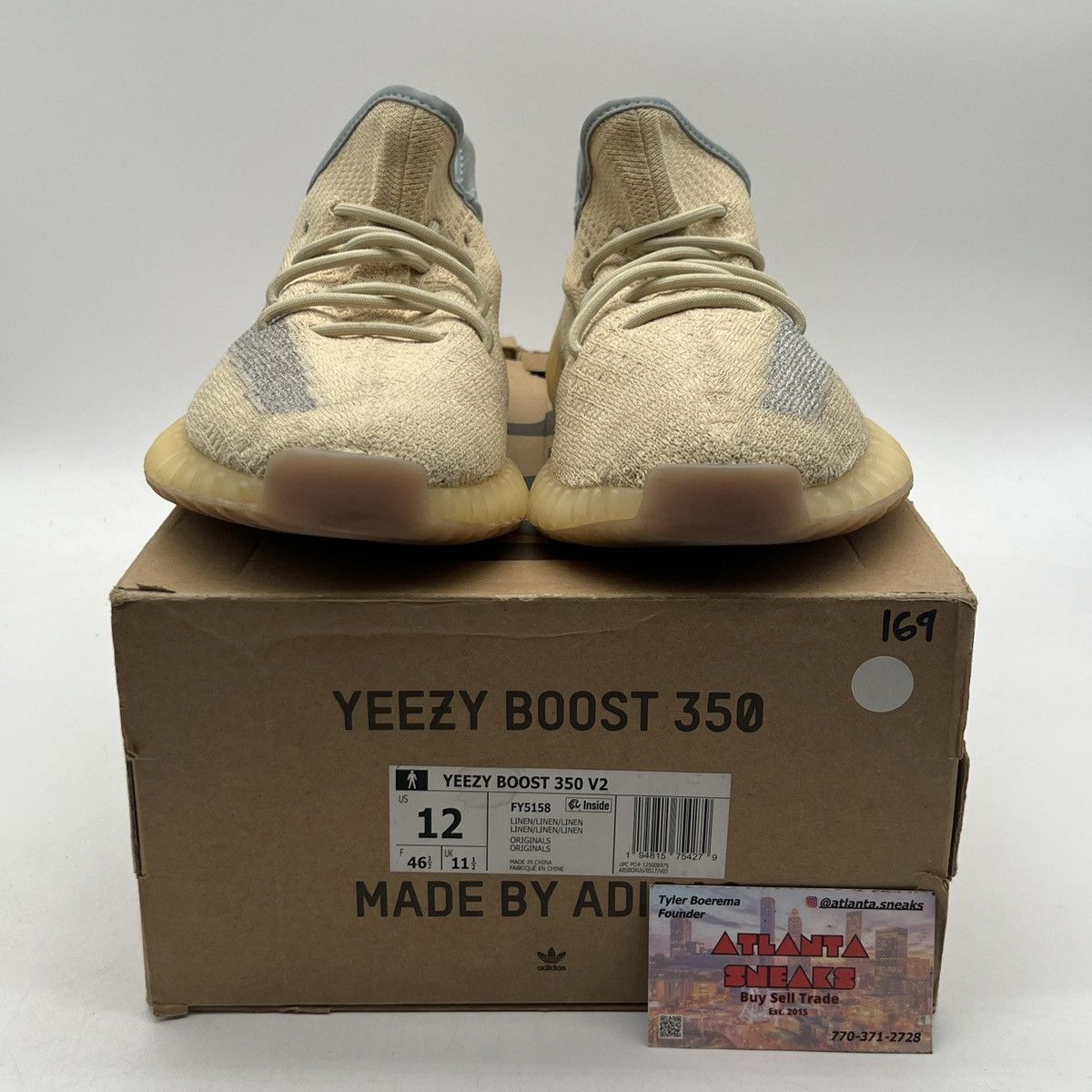 Adidas Yeezy boost 350 linen Size US 12 / EU 45 - 2 Thumbnail