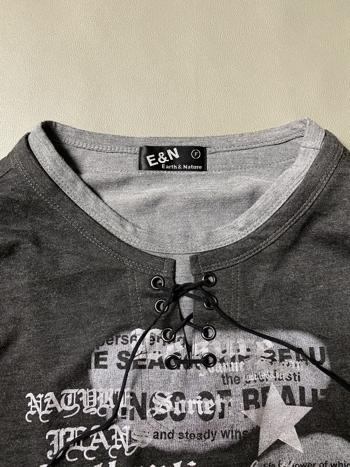 Hysteric Glamour × If Six Was Nine × Japanese Brand Y2K Earth Nature Laces Up Poem Longsleeve Size US L / EU 52-54 / 3 - 4 Thumbnail