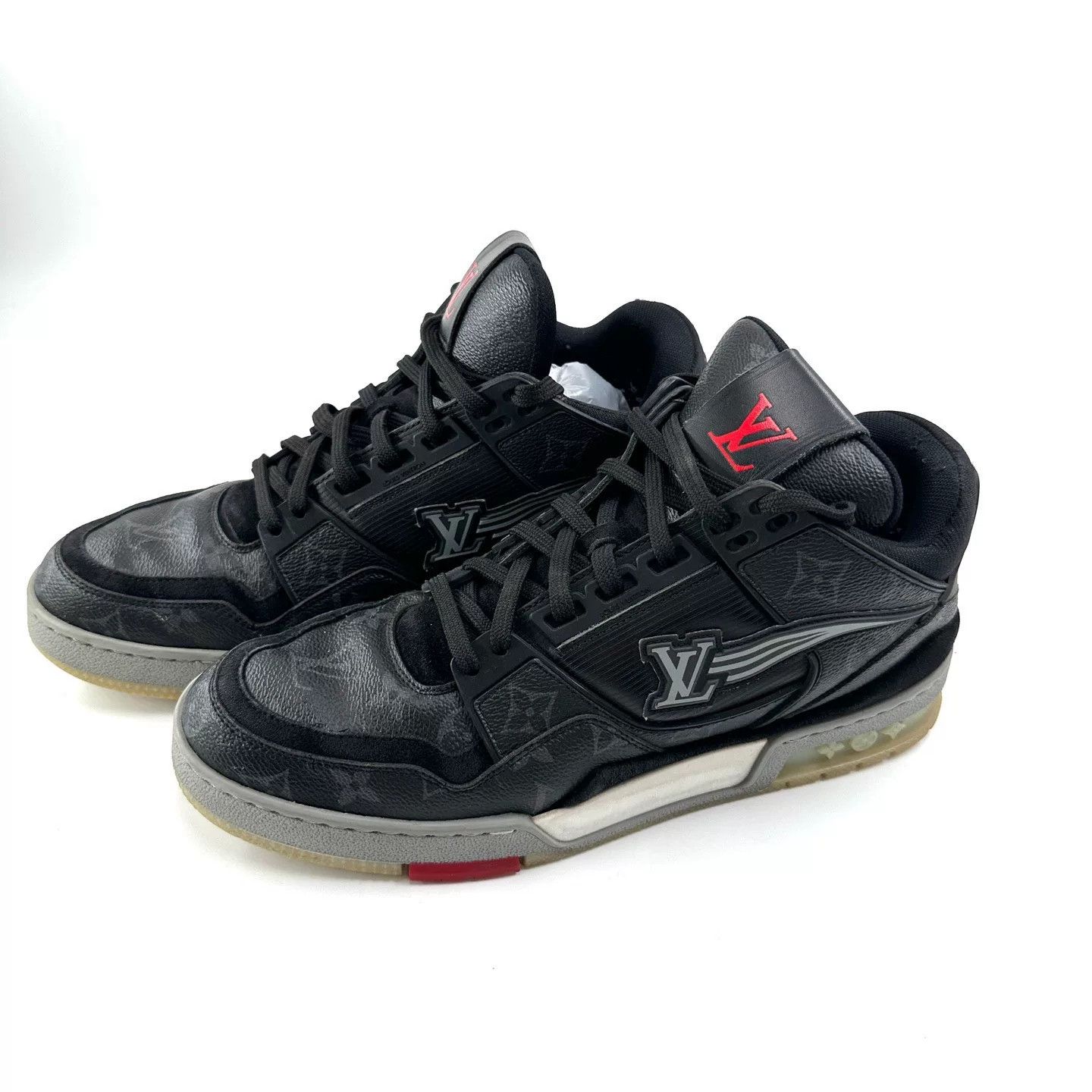 Louis Vuitton Louis Vuitton Trainer Black High-Top Sneakers Size US 9 / EU 42 - 1 Thumbnail