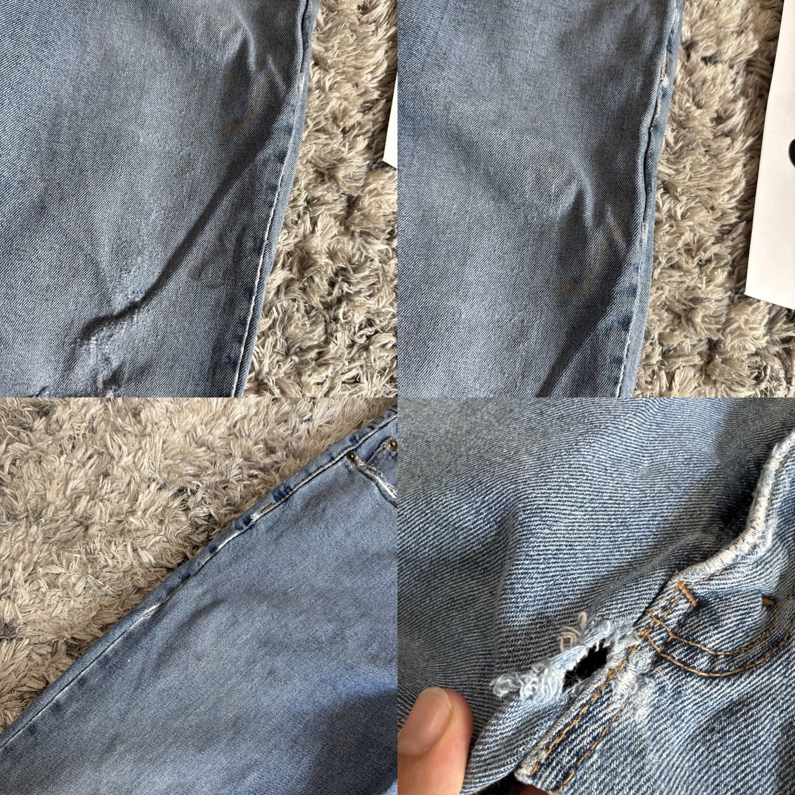 Levi's VINTAGE Levi's 00's Signature Straight Jeans DAMAGED Men 34x30 Blue Denim Straight Jeans Mens 34 30 Size US 34 / EU 50 - 10 Thumbnail