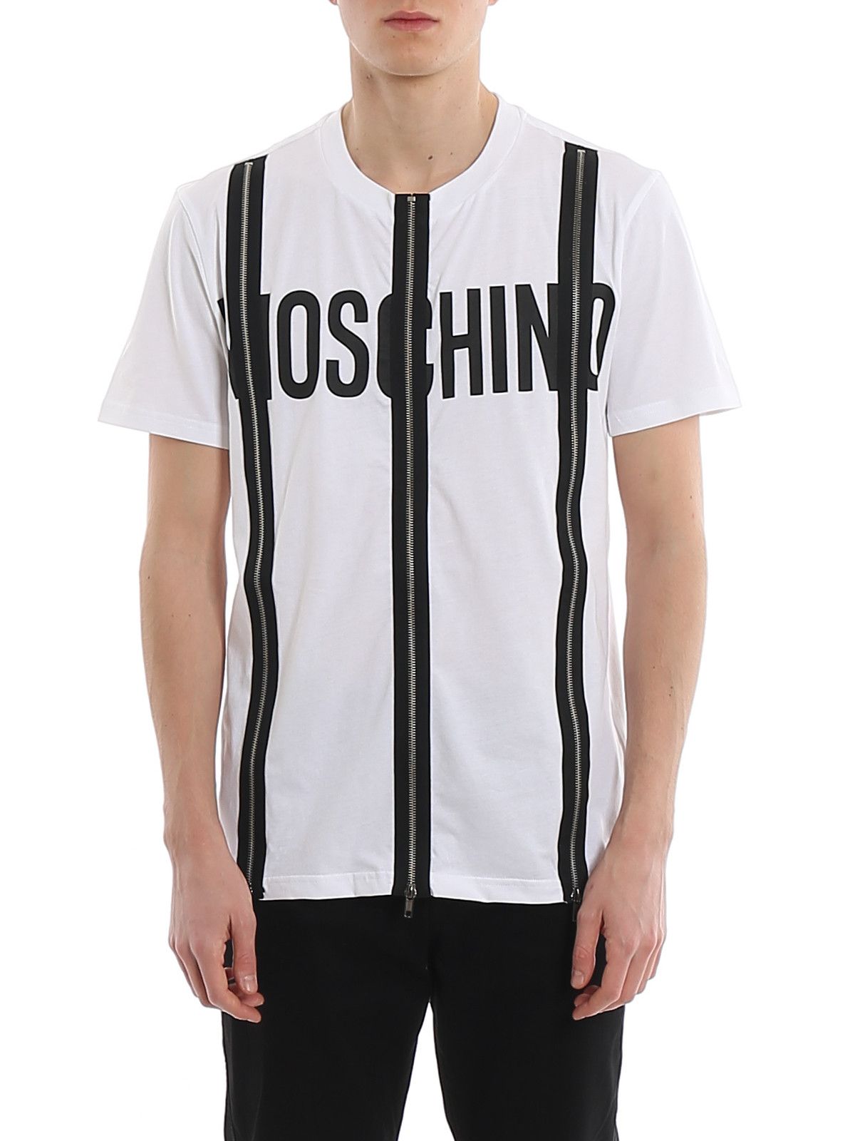 Moschino o1y0225 Logo T-Shirt in White/Black Size US S / EU 44-46 / 1 - 2 Thumbnail