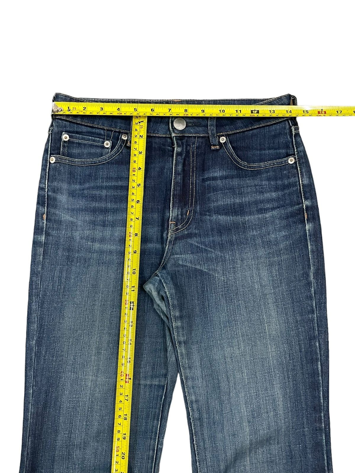 Japanese Brand Vintage Y2K Uniqlo UJ Fade Wash Distressed Bootcut Jeans Size US 28 / EU 44 - 13 Thumbnail