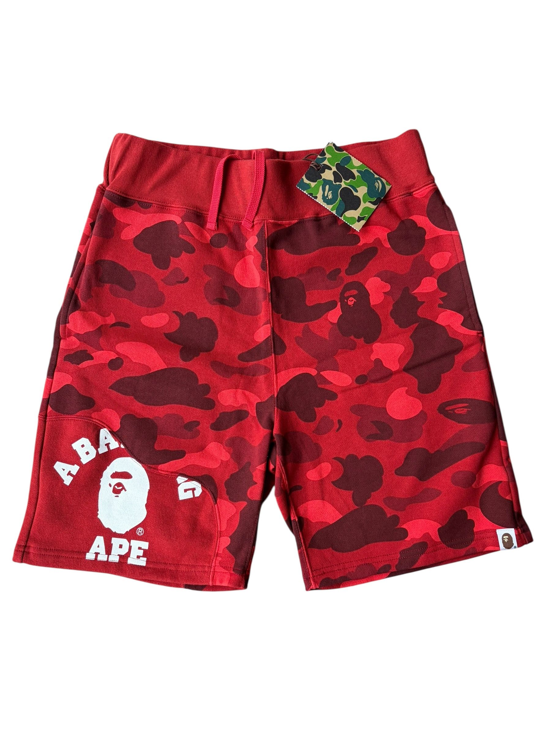 Bape Bape Red Camo White College Logo Shorts Size US 30 / EU 46 - 1 Thumbnail