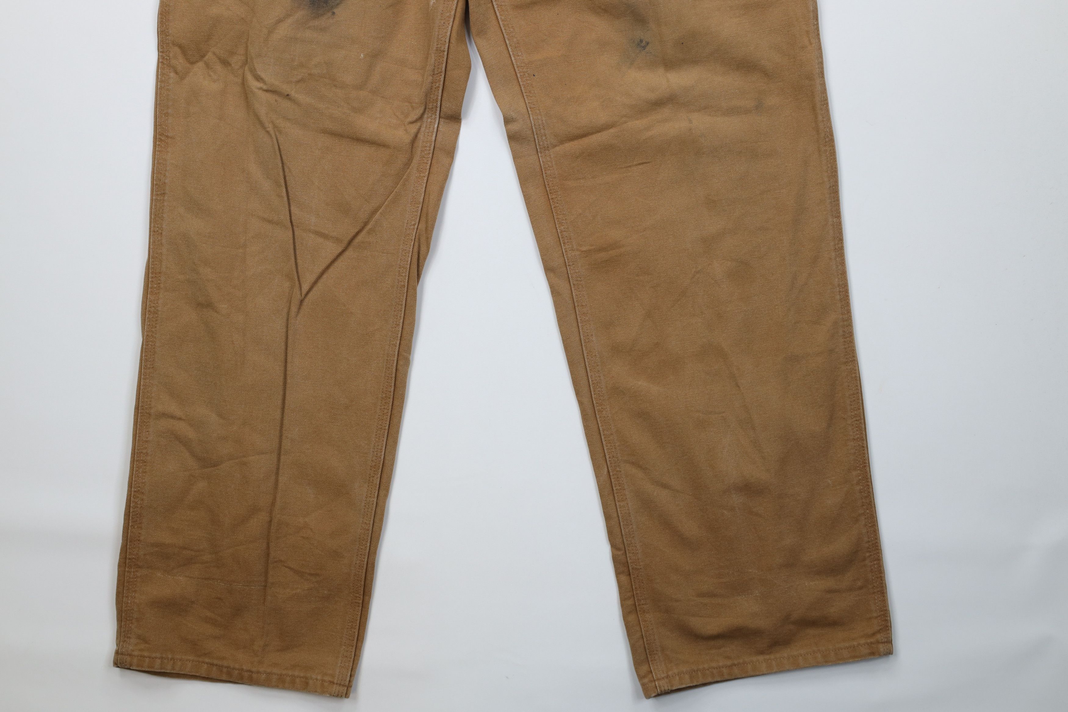 Carhartt Vintage Y2K Carhartt Wide Leg Dungaree Pants Duck Brown Size US 38 / EU 54 - 4 Thumbnail