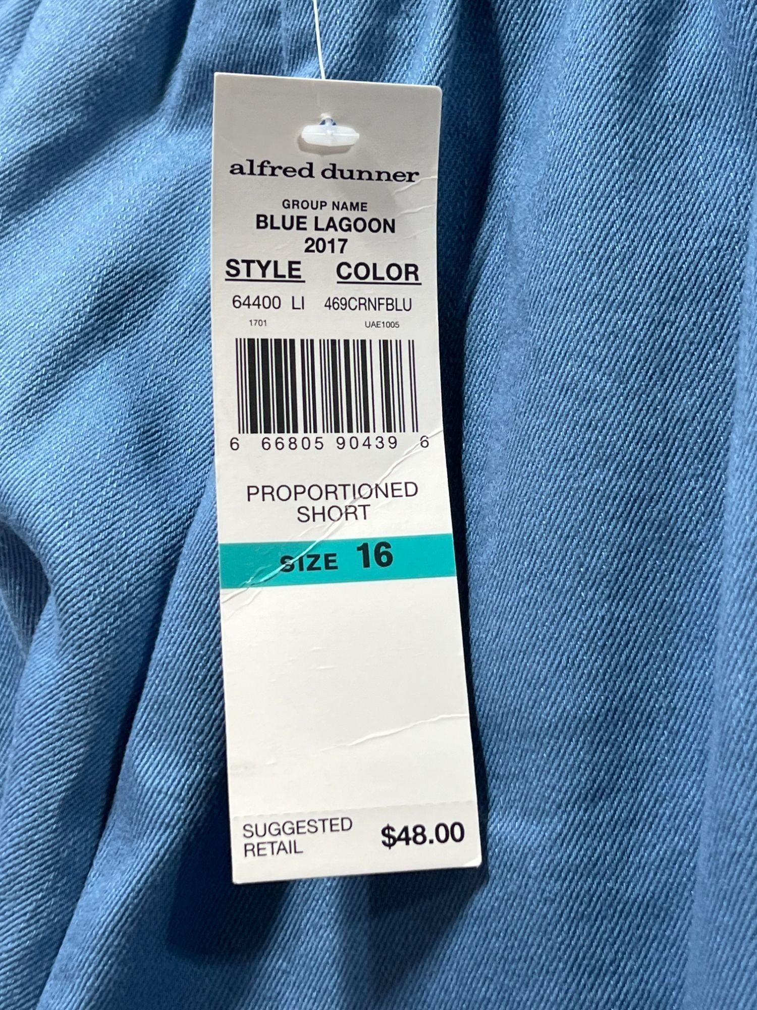 Other Alfred Dunner Women's Pull-On Elastic Waist Pant - Light Blu Size 38" / US 16 / IT 52 - 12 Thumbnail