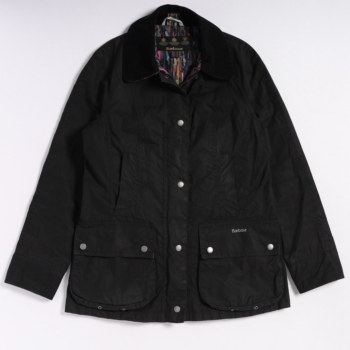 Barbour Barbour Wax Jacket Liberty Beadnell size 10 Womens Black Size M / US 6-8 / IT 42-44 - 1 Thumbnail