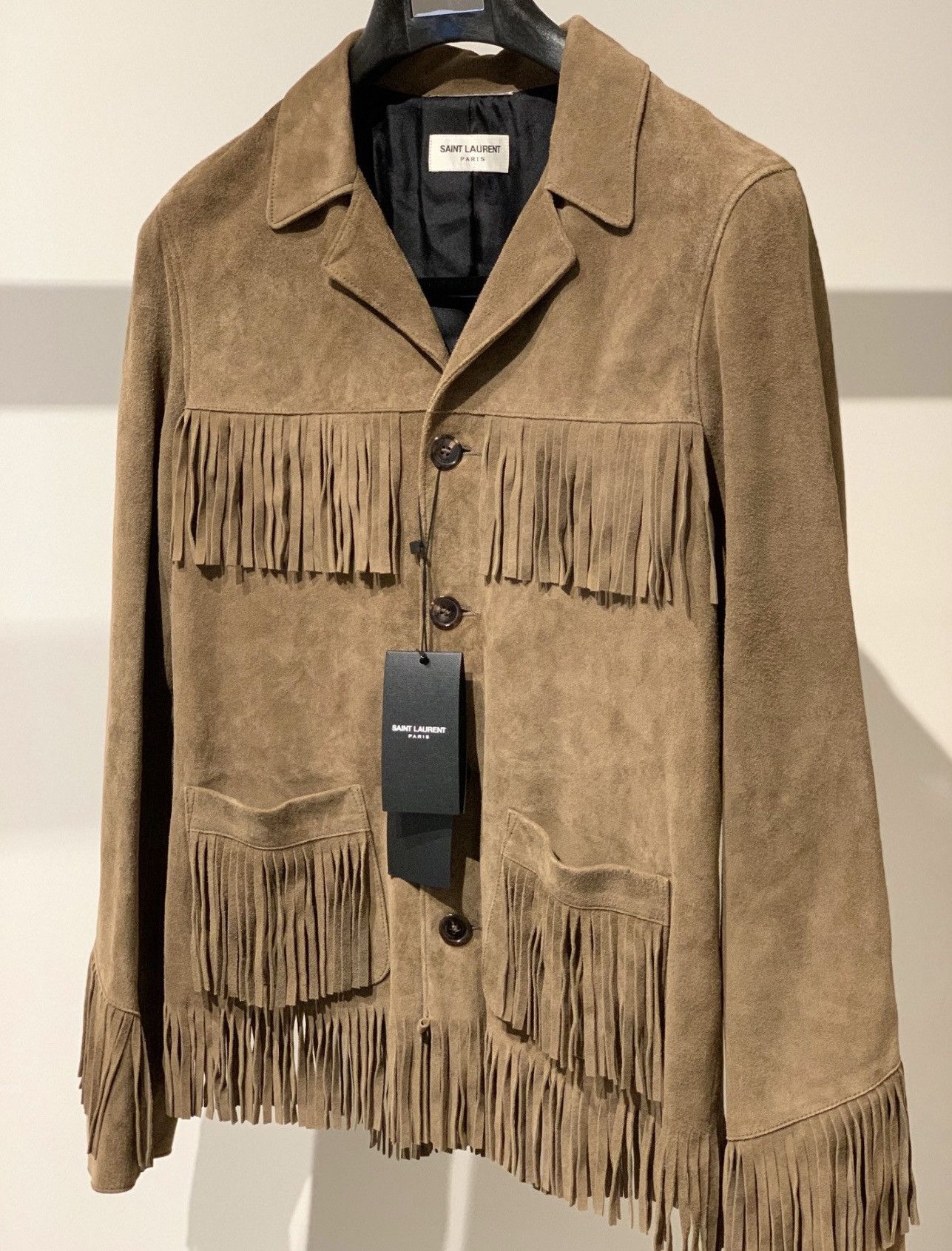 Saint Laurent Paris × Yves Saint Laurent Saint Laurent brown suede jacket tassels Size US M / EU 48-50 / 2 - 2 Thumbnail