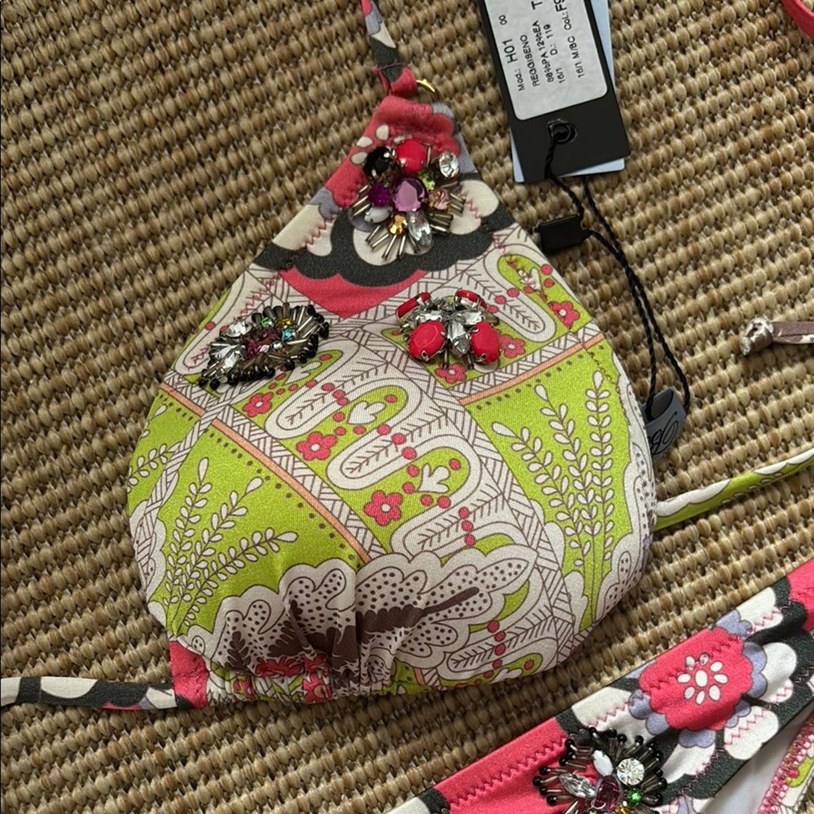 Blumarine NWT Blumarine Floral Bikini Set in Pink and Green Size L Size ONE SIZE - 2 Thumbnail