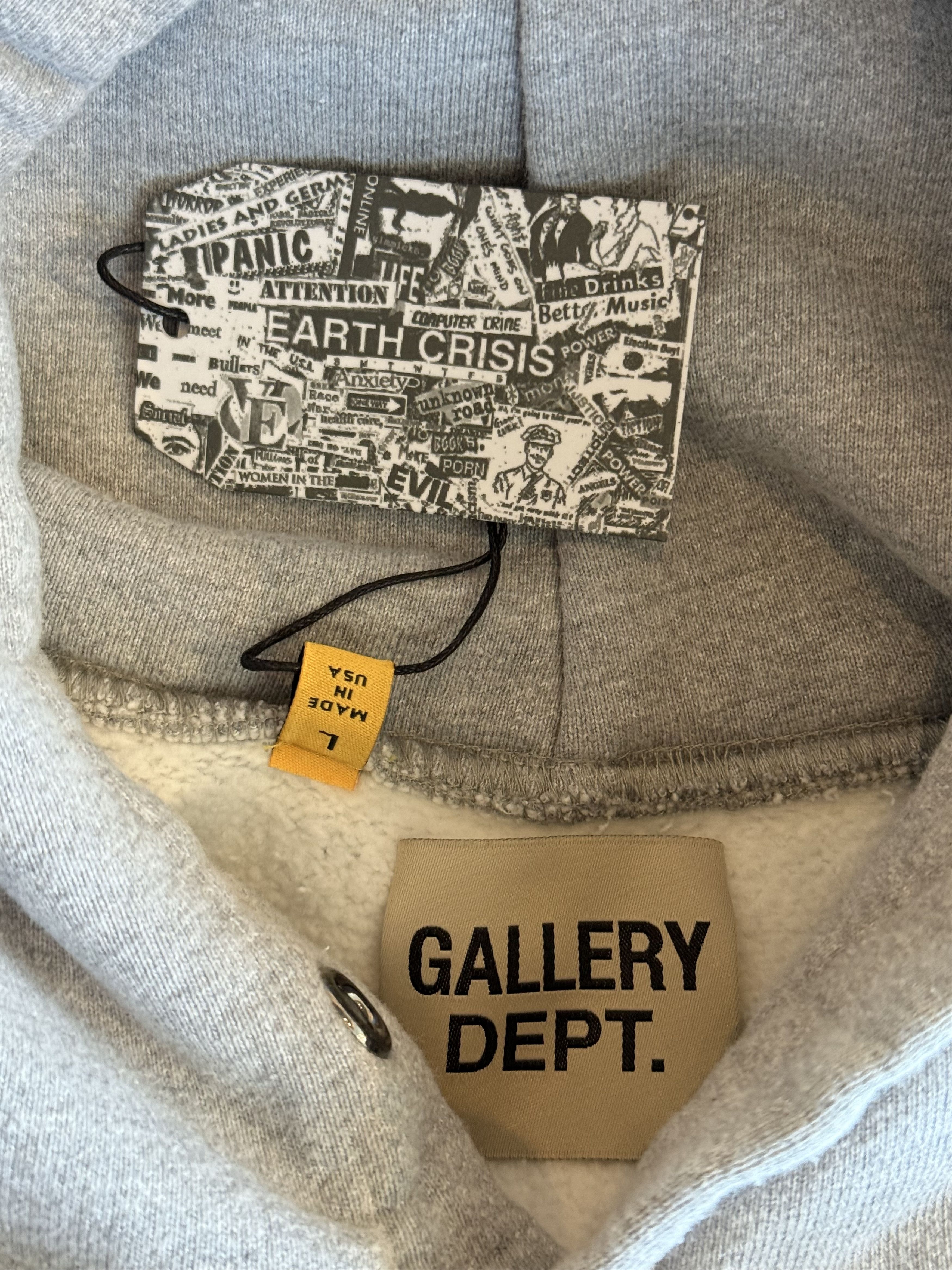 Gallery Dept. Gallery Dept Grey & Navy Art Dept Graphic Hoodie Size US XL / EU 56 / 4 - 3 Thumbnail