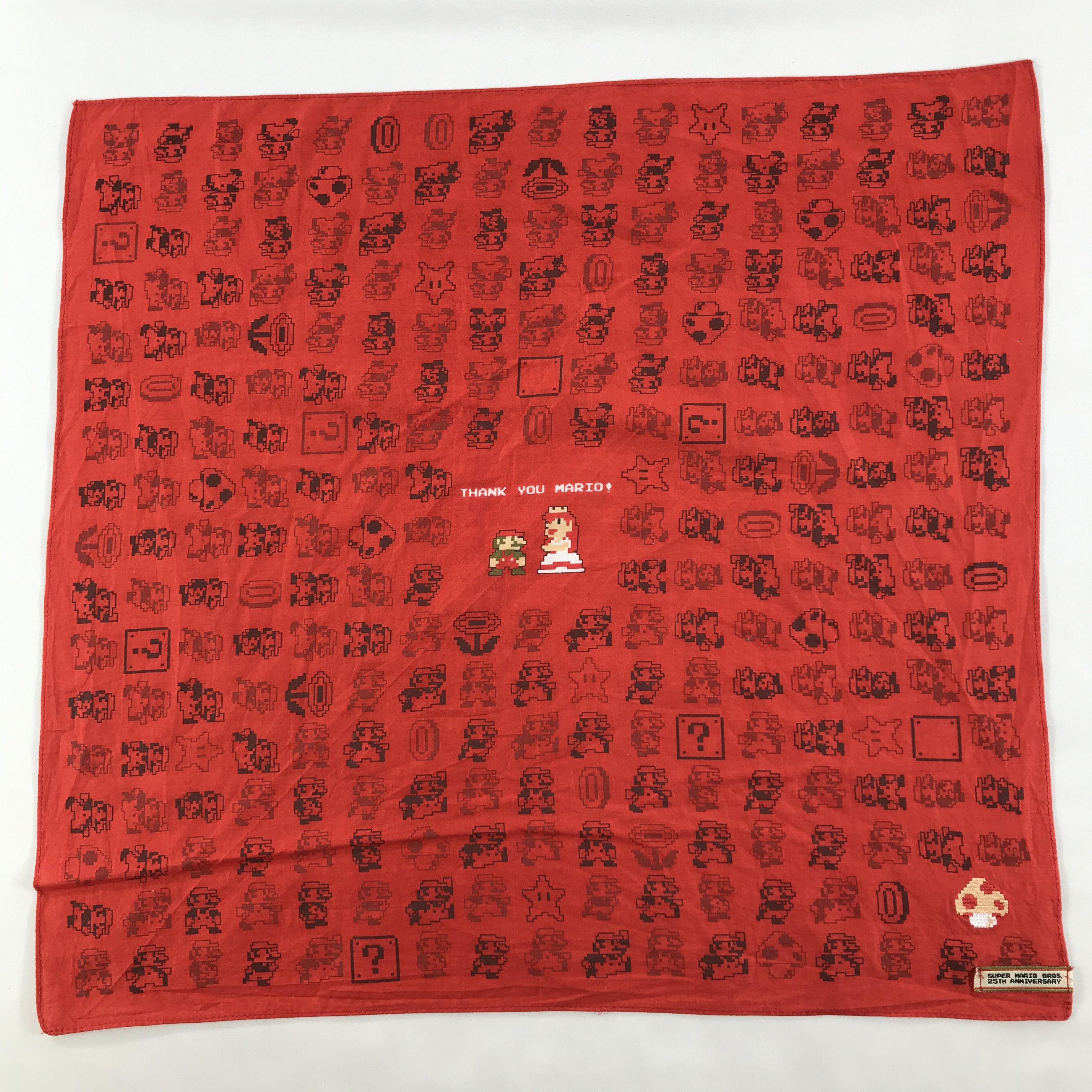 Vintage Supe Mario Bandana / Handkerchief / Neckerchief - S1833 Size ONE SIZE - 1 Thumbnail