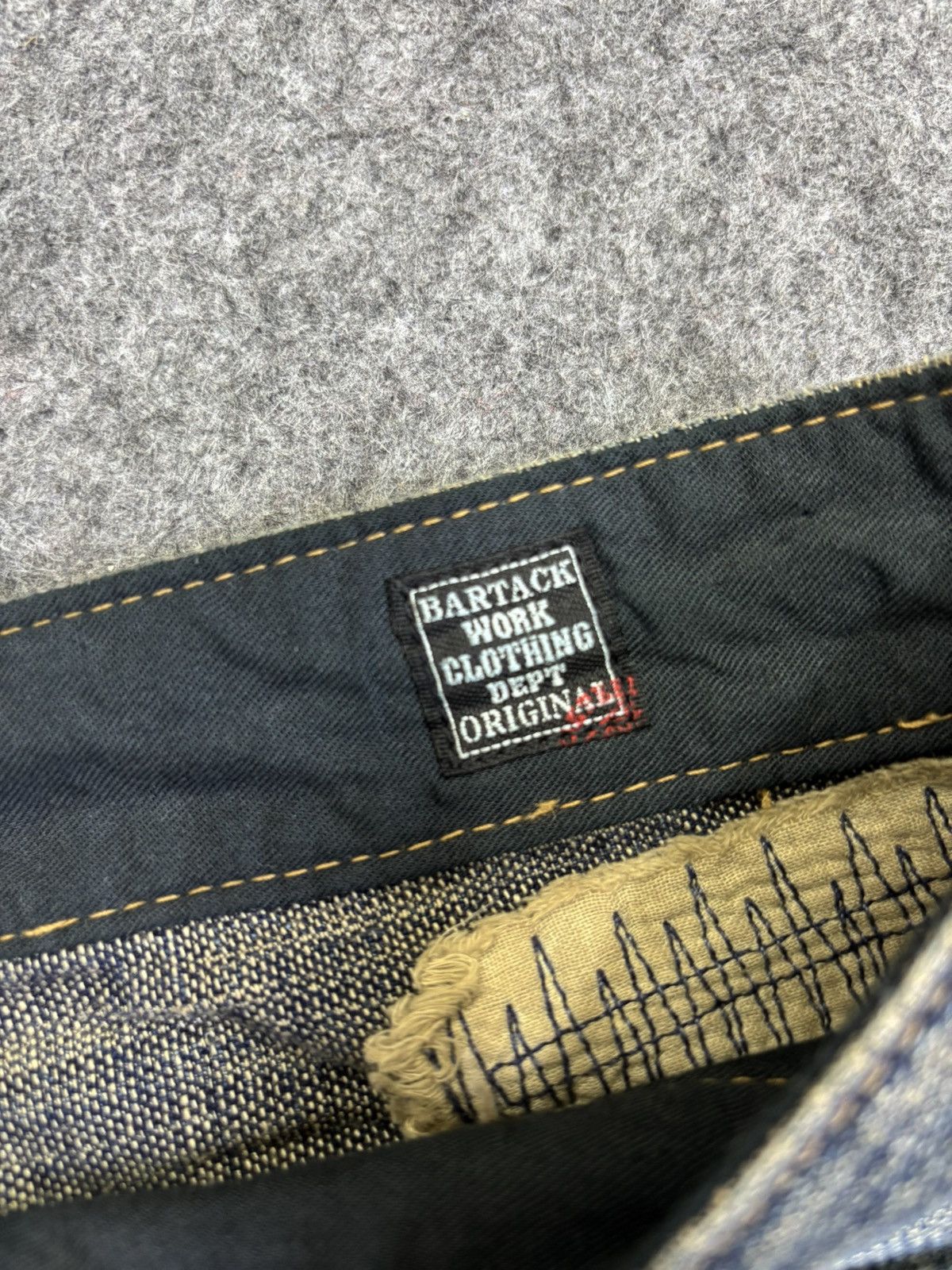 Japanese Brand 💥Insane Patchwork Style💥Bartack Distressed Denim K24 Size US 31 - 10 Thumbnail