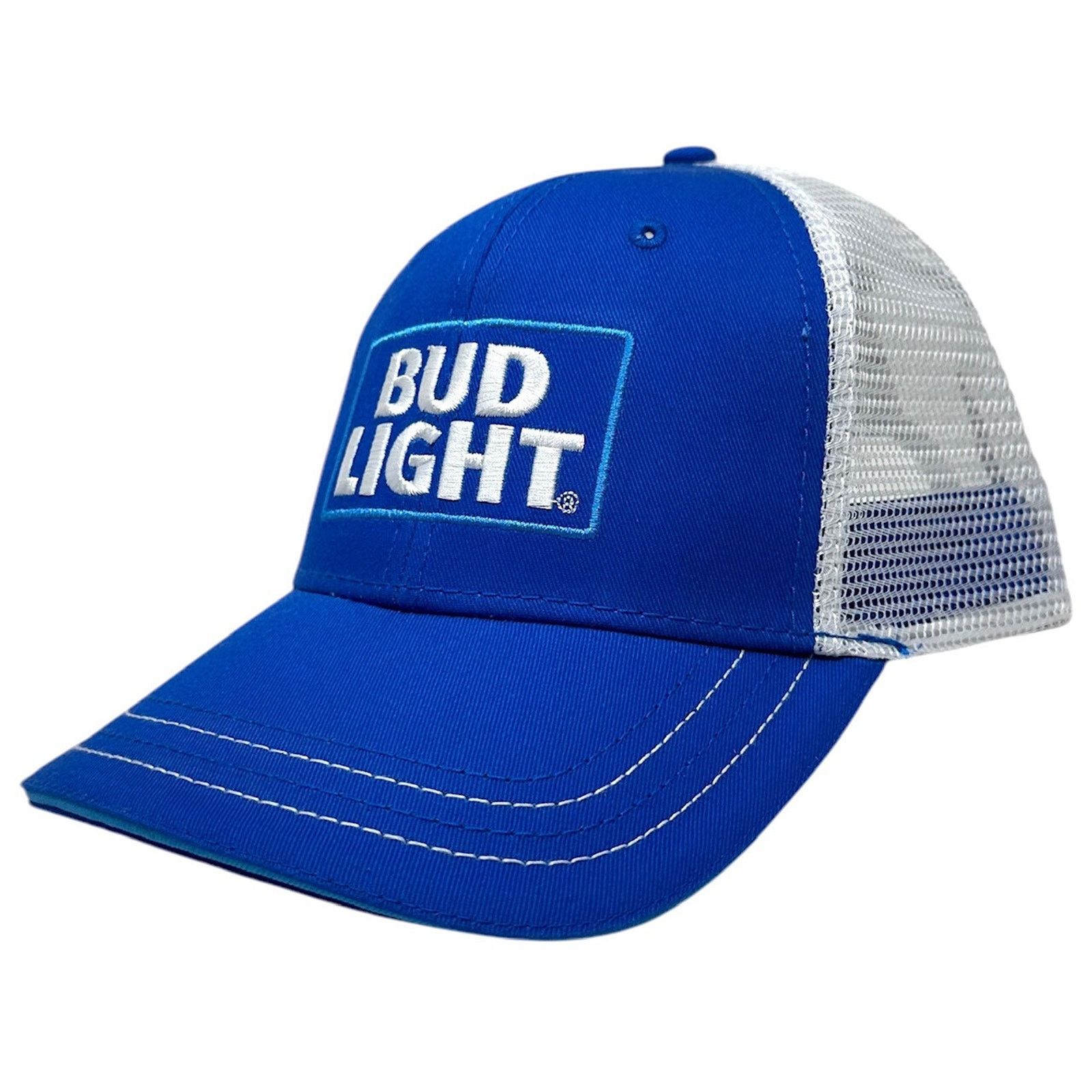 Budweiser Budweiser Bud Light Beer Trucker Hat Embroidered Snapback Size ONE SIZE - 1 Thumbnail