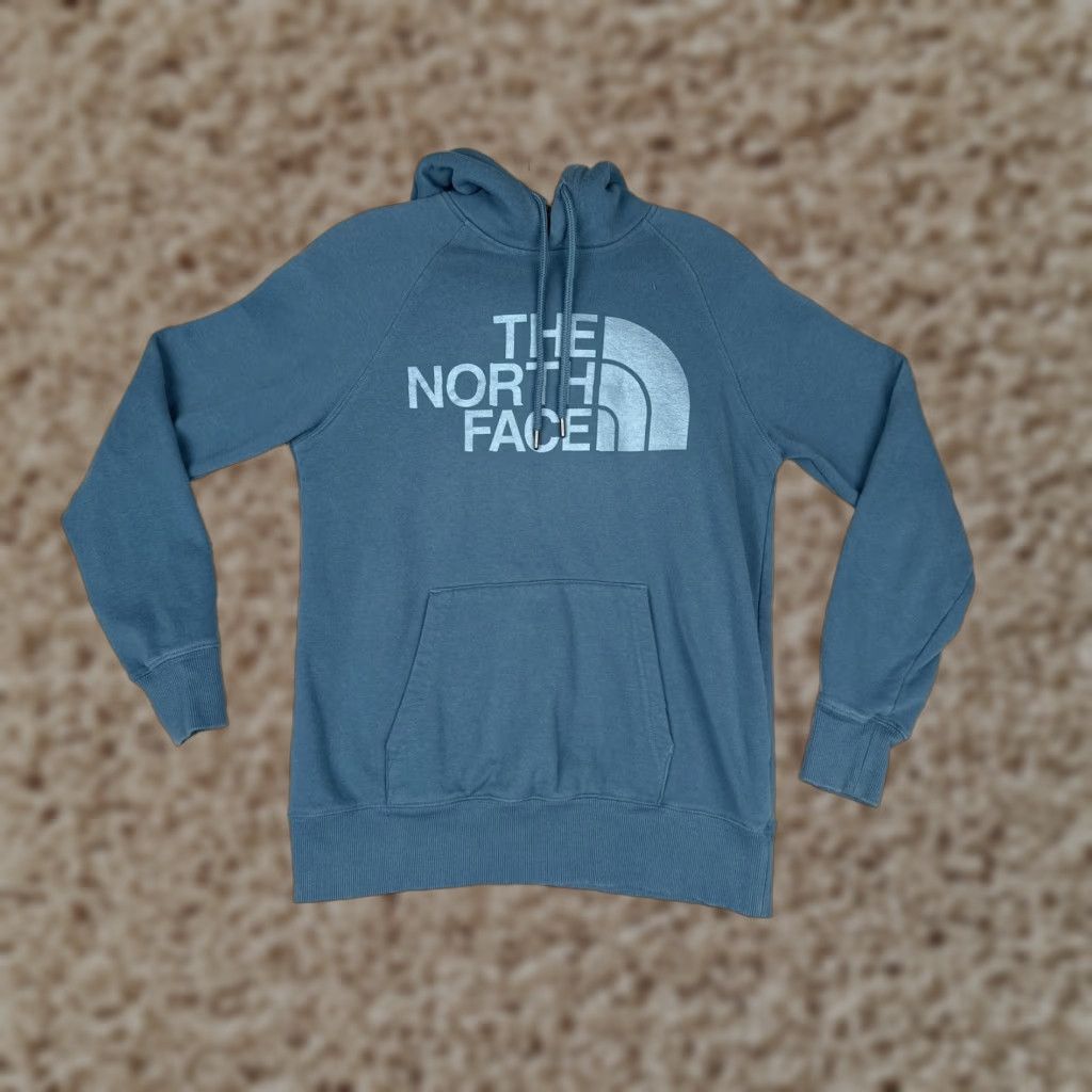 The North Face The North Face Hoodie XS Blue Logo Pullover Kangaroo Fleece Sweatshirt Womens Size XS / US 0-2 / IT 36-38 - 1 Thumbnail