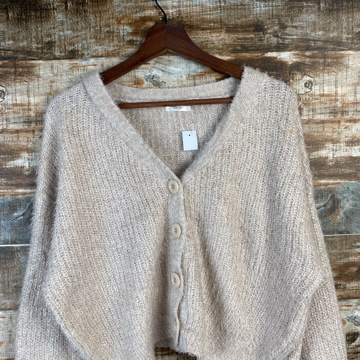 Vintage DL Apres Jour fur shaggy mohair Cardigan Knitwear #C1080 Size M / US 6-8 / IT 42-44 - 5 Thumbnail