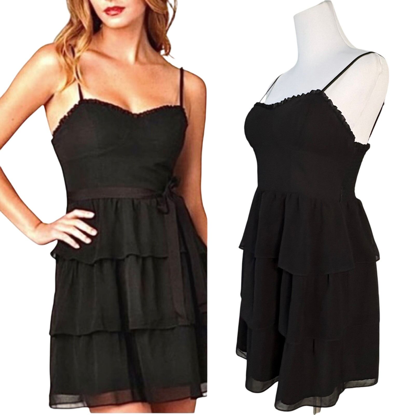 American Eagle Outfitters American Eagle Outfitters Tiered Black Dress sz 8 LBD Party Size M / US 6-8 / IT 42-44 - 1 Thumbnail