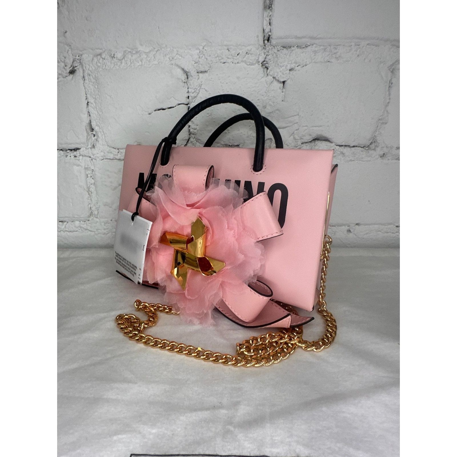 Moschino SS24 MOSCHINO Couture 40 Pink Leather Shopper Pink Crossbody Size ONE SIZE - 12 Thumbnail